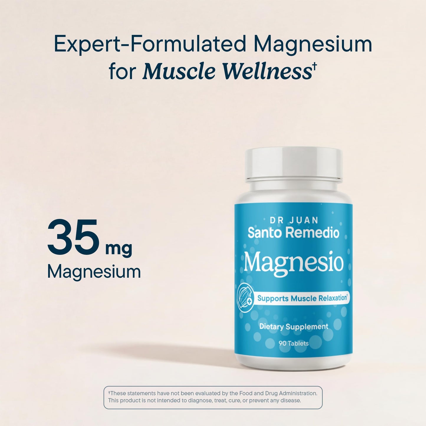 Santo Remedio Magnesium Citrate 300 mg Tablets, 90 Count