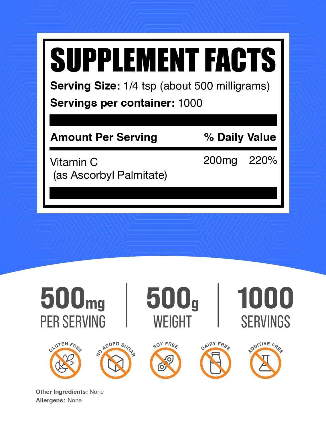 BulkSupplements Ascorbyl Palmitate Powder 17.64