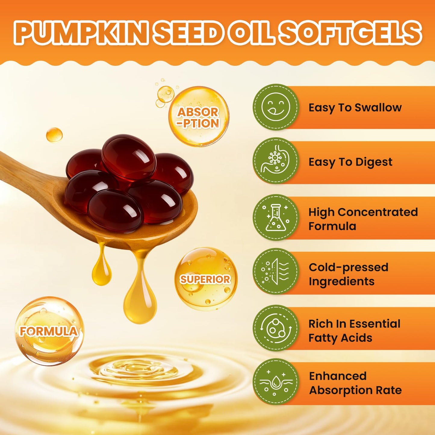 SEPT YAN Pumpkin Seed Oil with Saw Palmetto Softgels, 360 Softgels