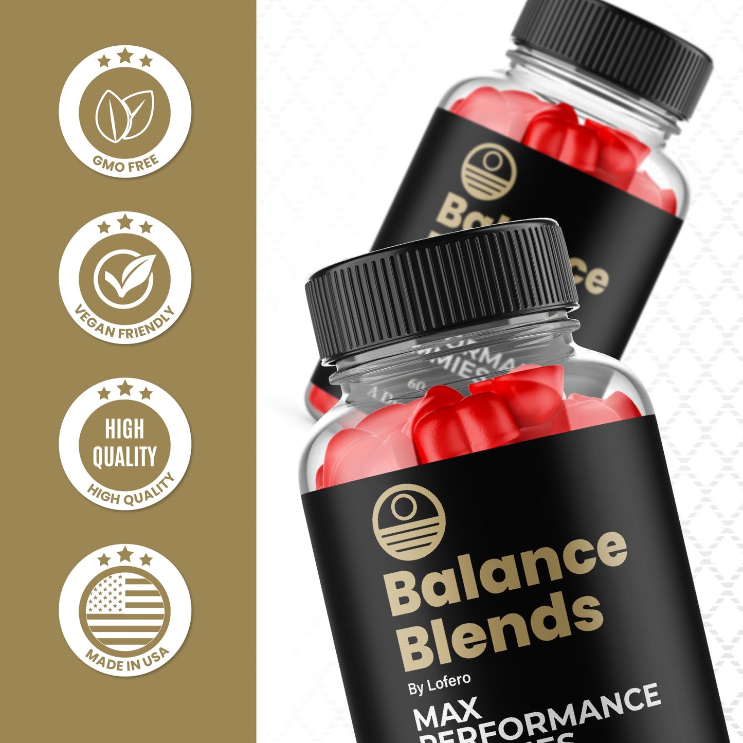 Lofero Balance Blends Premium Wellness Formula Gummies, 120 Count