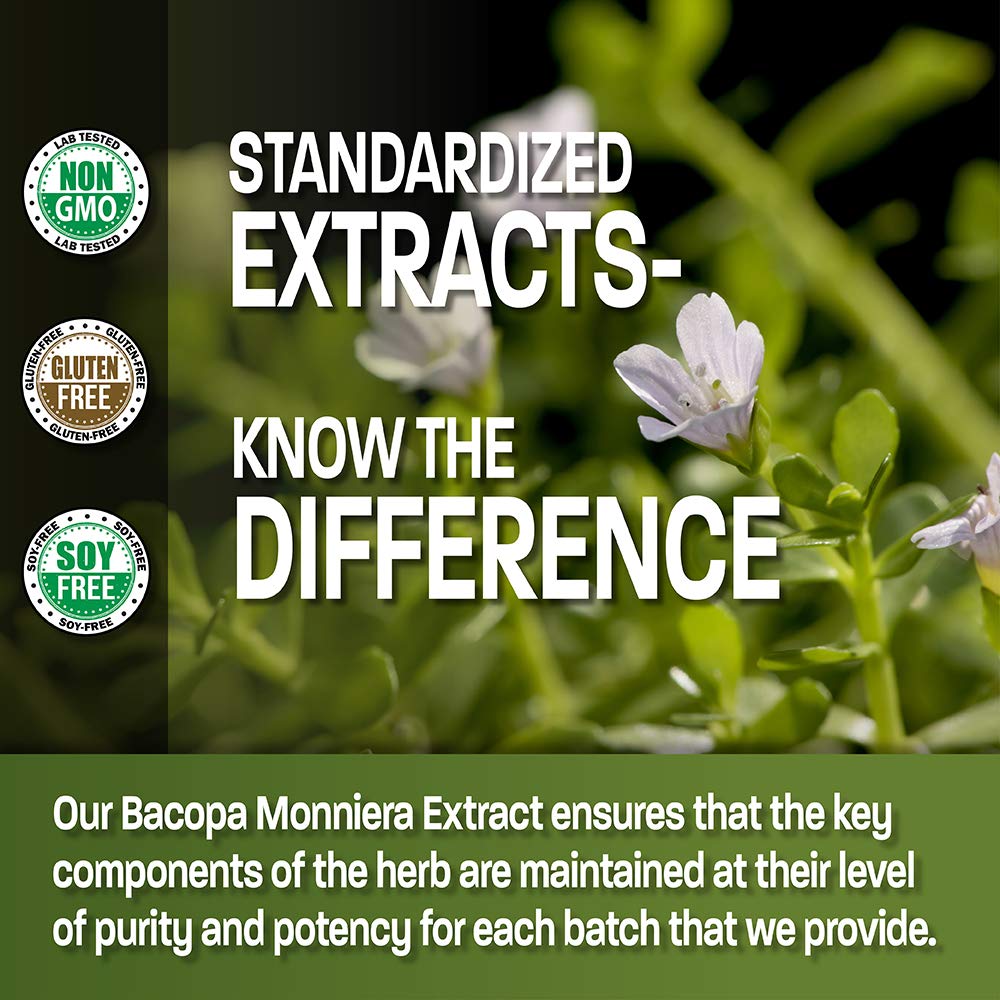 Bronson Bacopa Monnieri Extract 500 mg Capsules 90