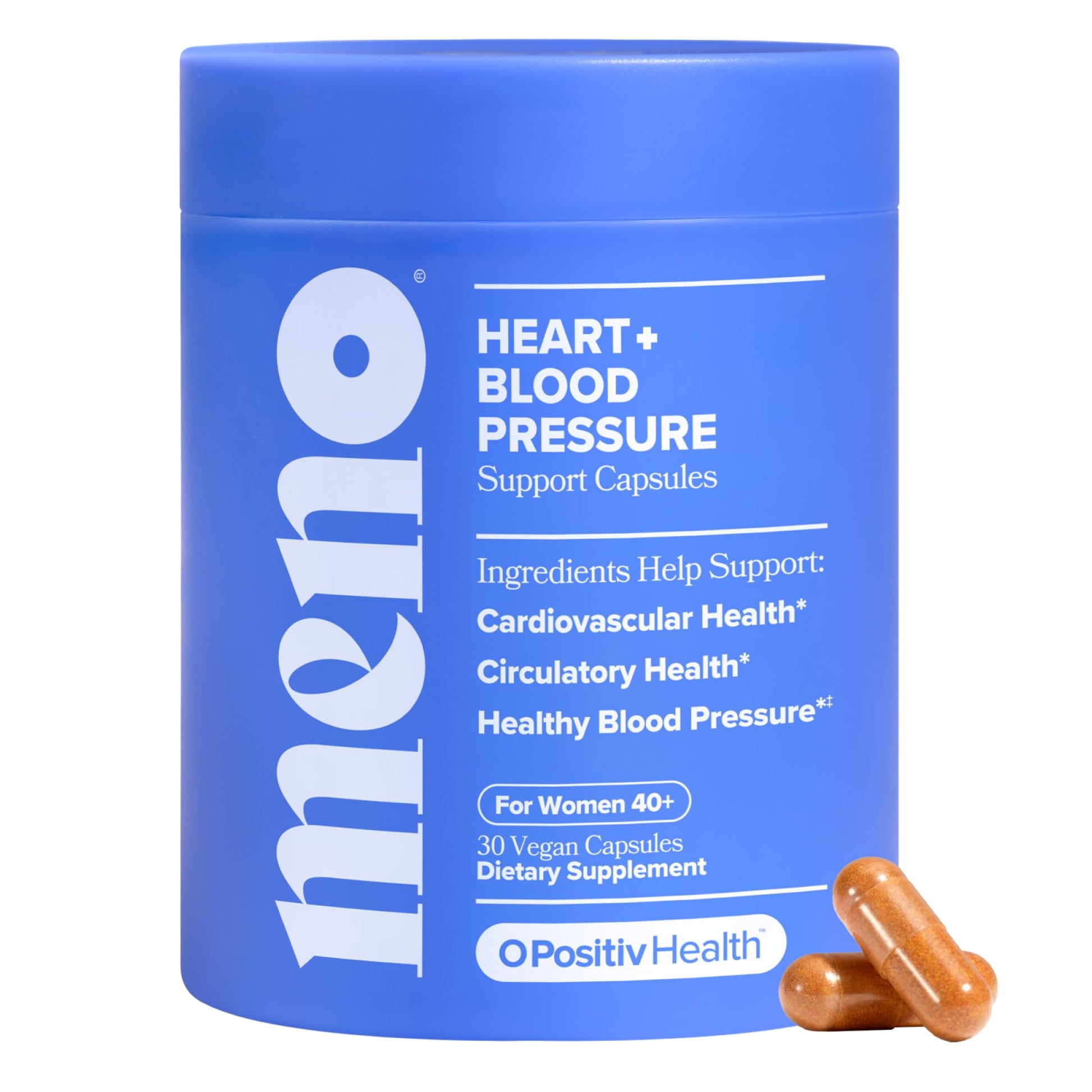 O Positiv MENO Heart + Blood Pressure Support Capsules 30 Count