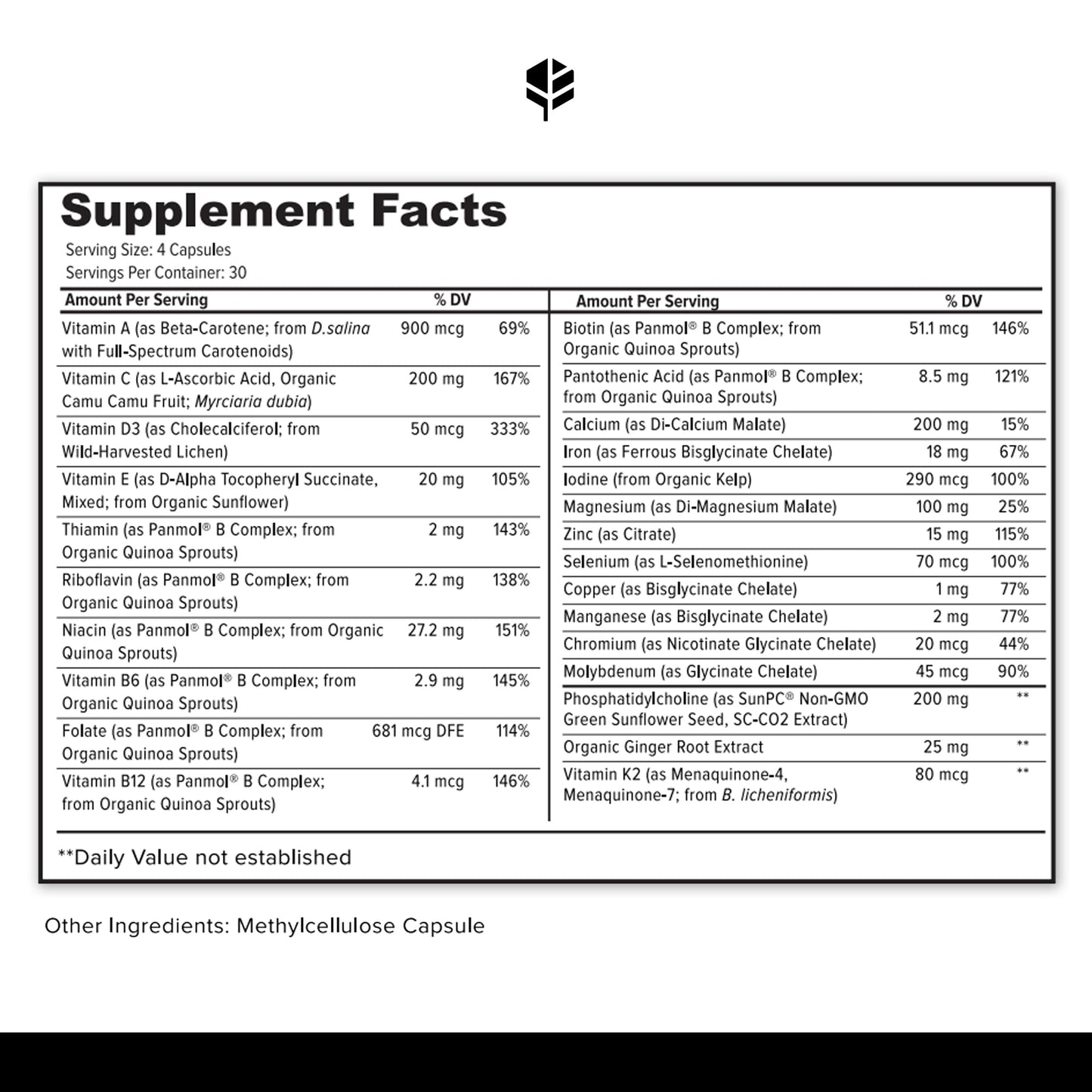 Primitive Scientific Prenatal and Postnatal Multivitamin for Women, Capsules, 120 Count