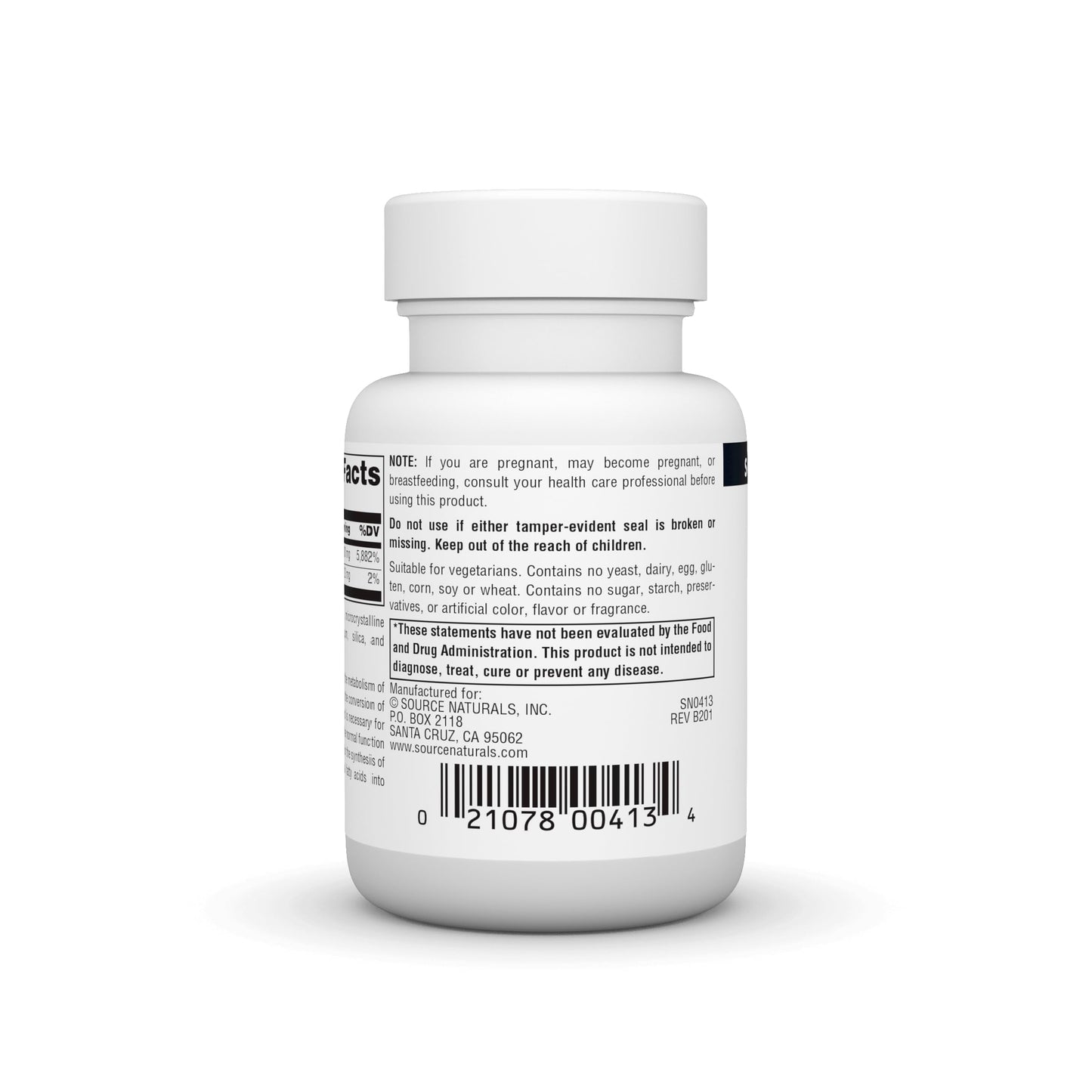 Source Naturals Vitamin B-6 100mg Tablet, 100 Tablets
