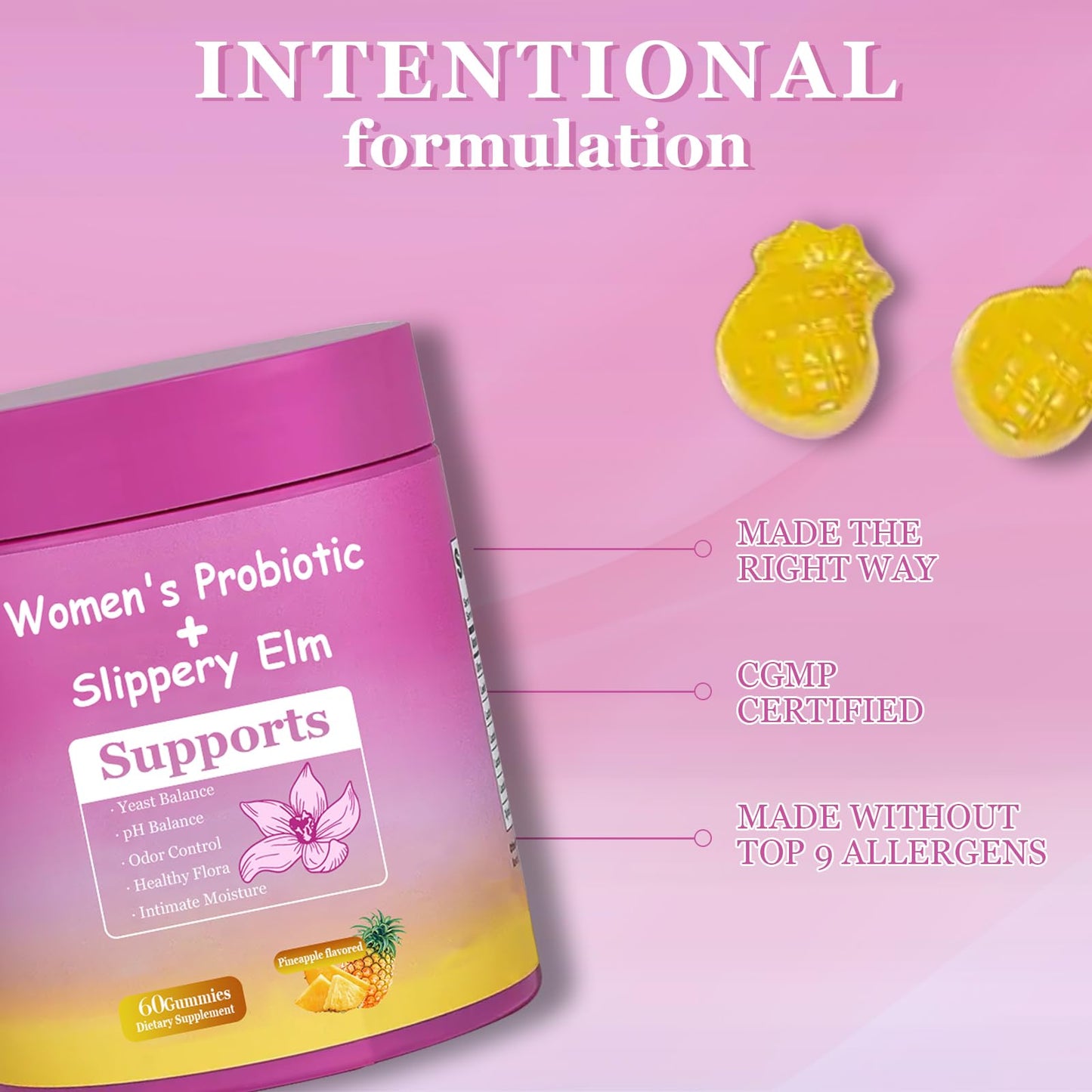 Dyale Her Juicy Feminine Probiotics Gummies for Women, 10 Gummies