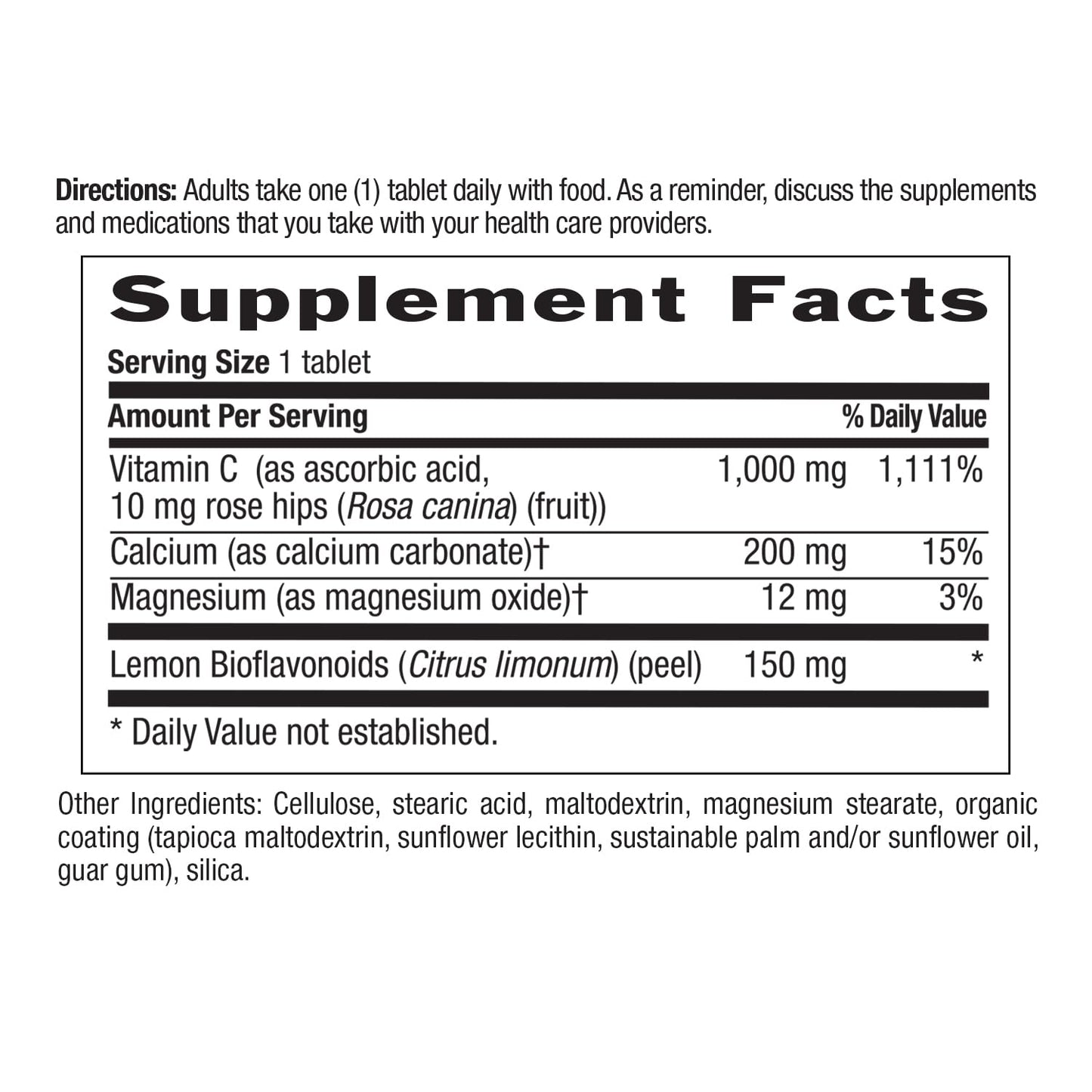 Country Life Buffered Vitamin C 1000mg with Bioflavonoids, Calcium, Magnesium, Potassium - Immune Support, Vegan Capsules, Gluten-Free, Gentle on Stomach, 250 Capsules