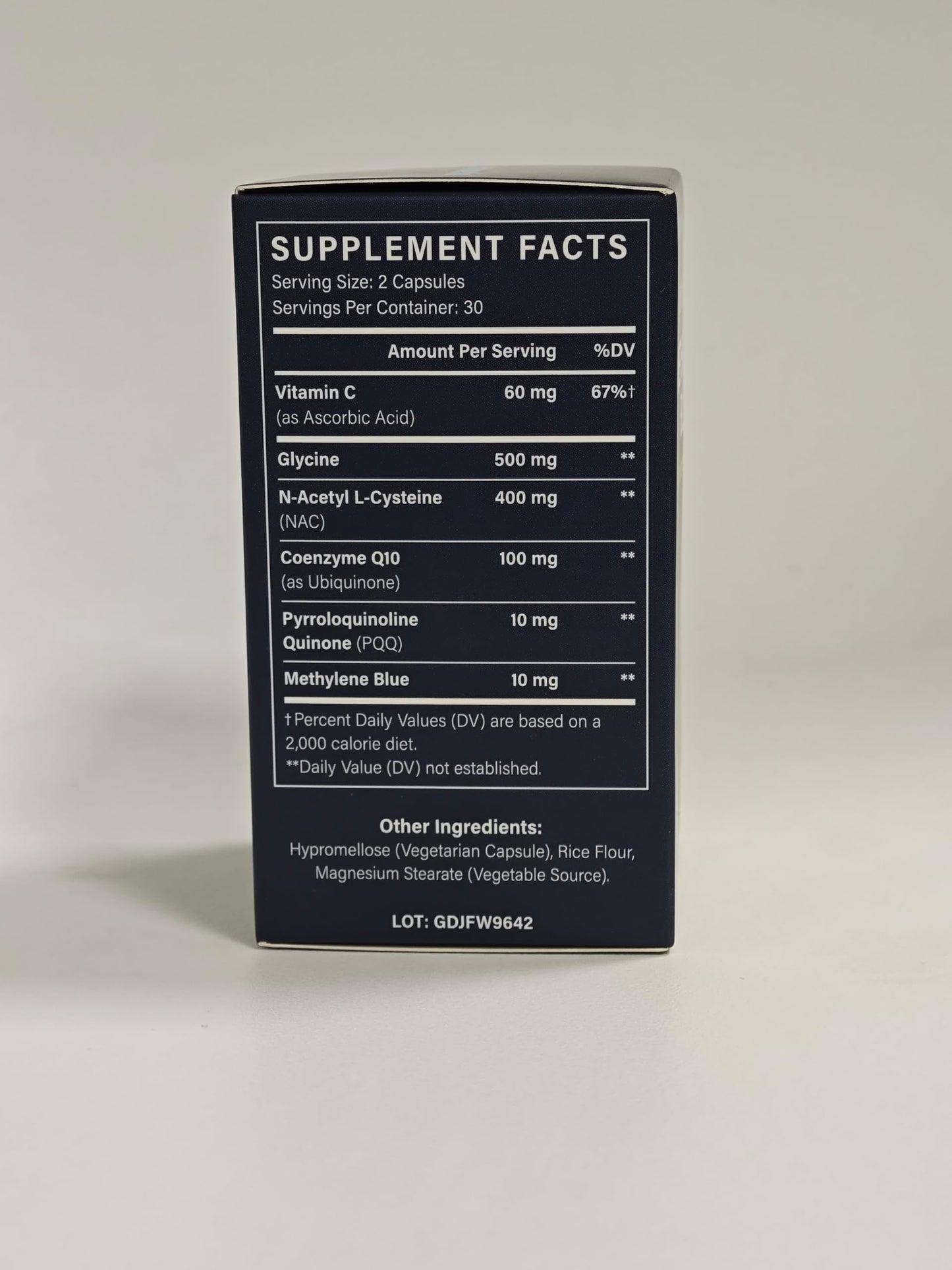 Itharoventis Methylene Blue Pharmaceutical Grade Capsules with CoQ10, NAC, PQQ, Glycine & Vitamin C for Memory, Focus, Energy & Mitochondrial Support, No Formaldehyde, 60 Count