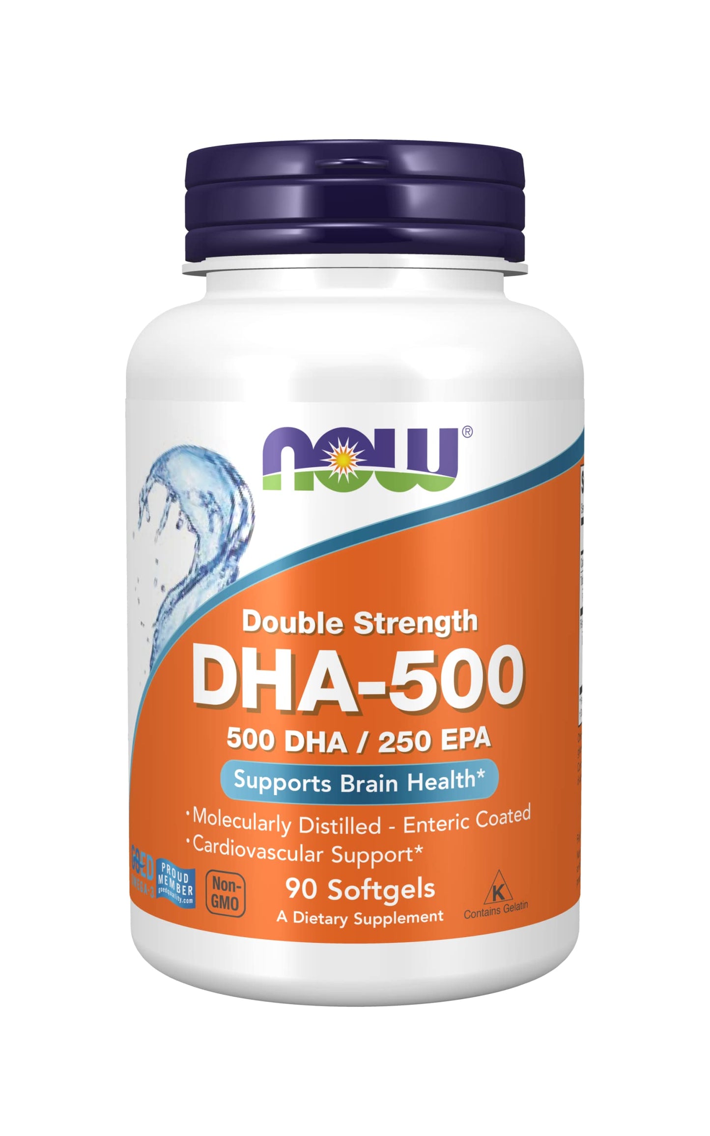NOW Foods DHA-500 Capsules, 2 Pack