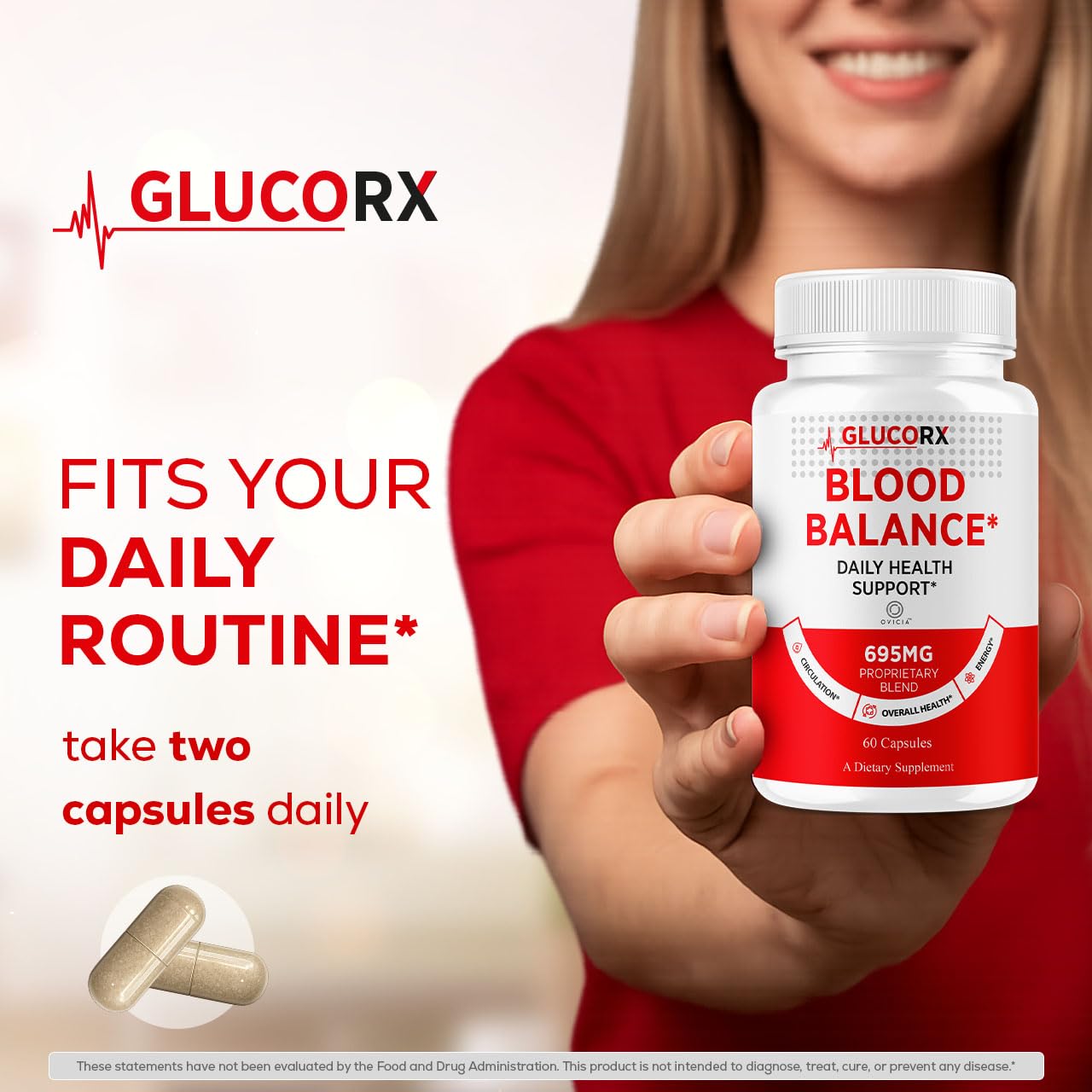 OVICIA Glucorx Capsules, 60 Capsules