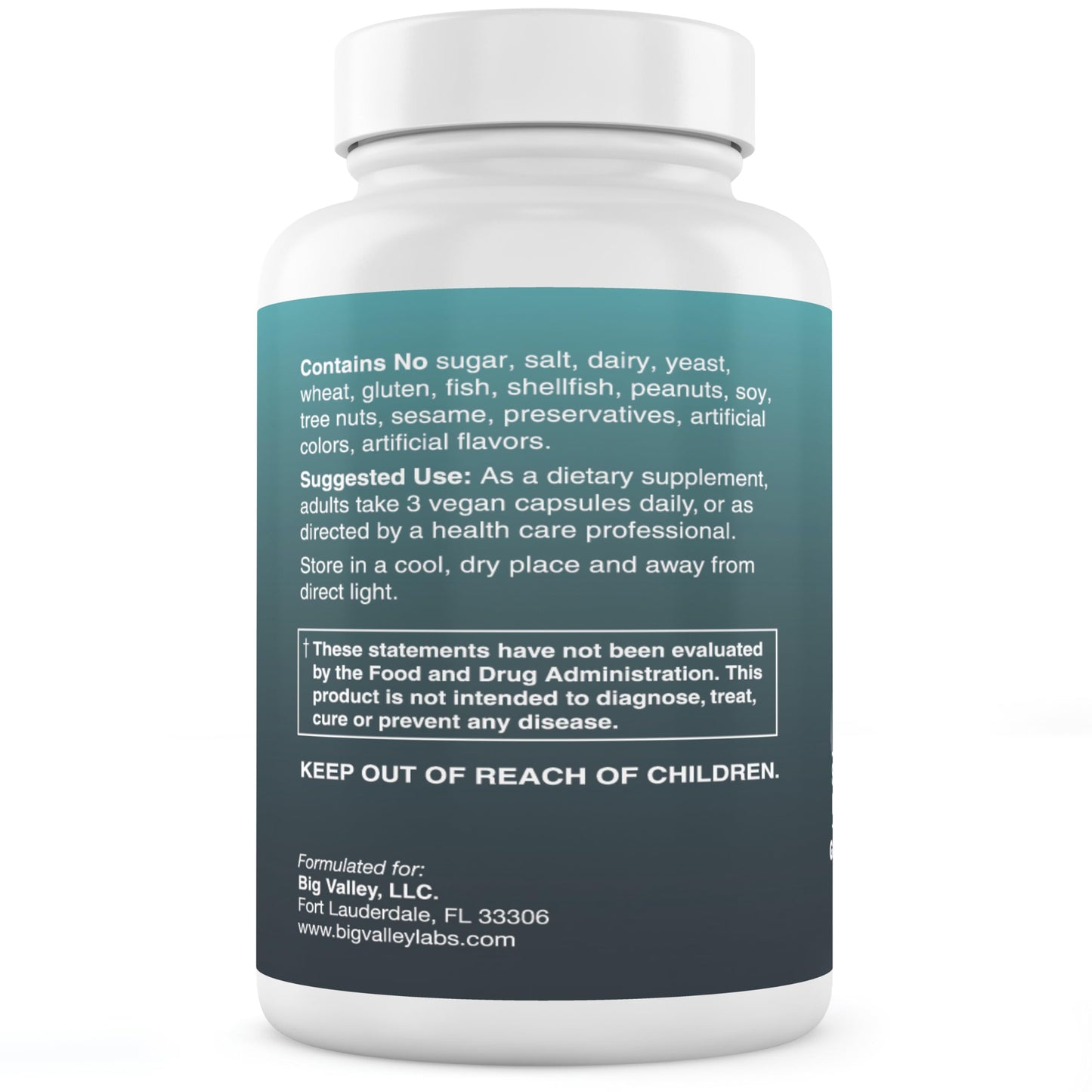 Big Valley Labs Magnesium Glycinate 400mg Capsule, 90 Capsules