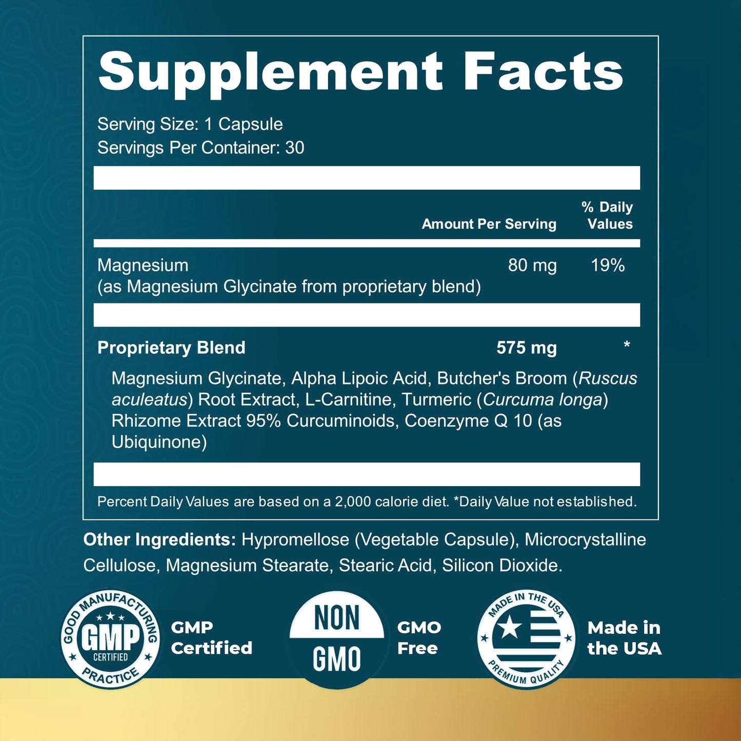 Nature’s NutriWave Sciatilief – Daily Magnesium & Botanical Supplement with Alpha Lipoic Acid, Turmeric Extract, CoQ10 & L-Carnitine, 30 Capsules
