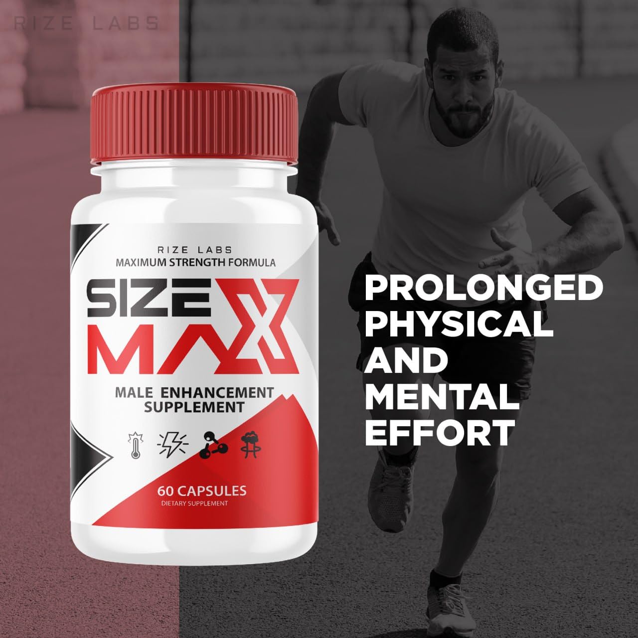 Rize Labs Size Max Capsules for Men, 60 Count