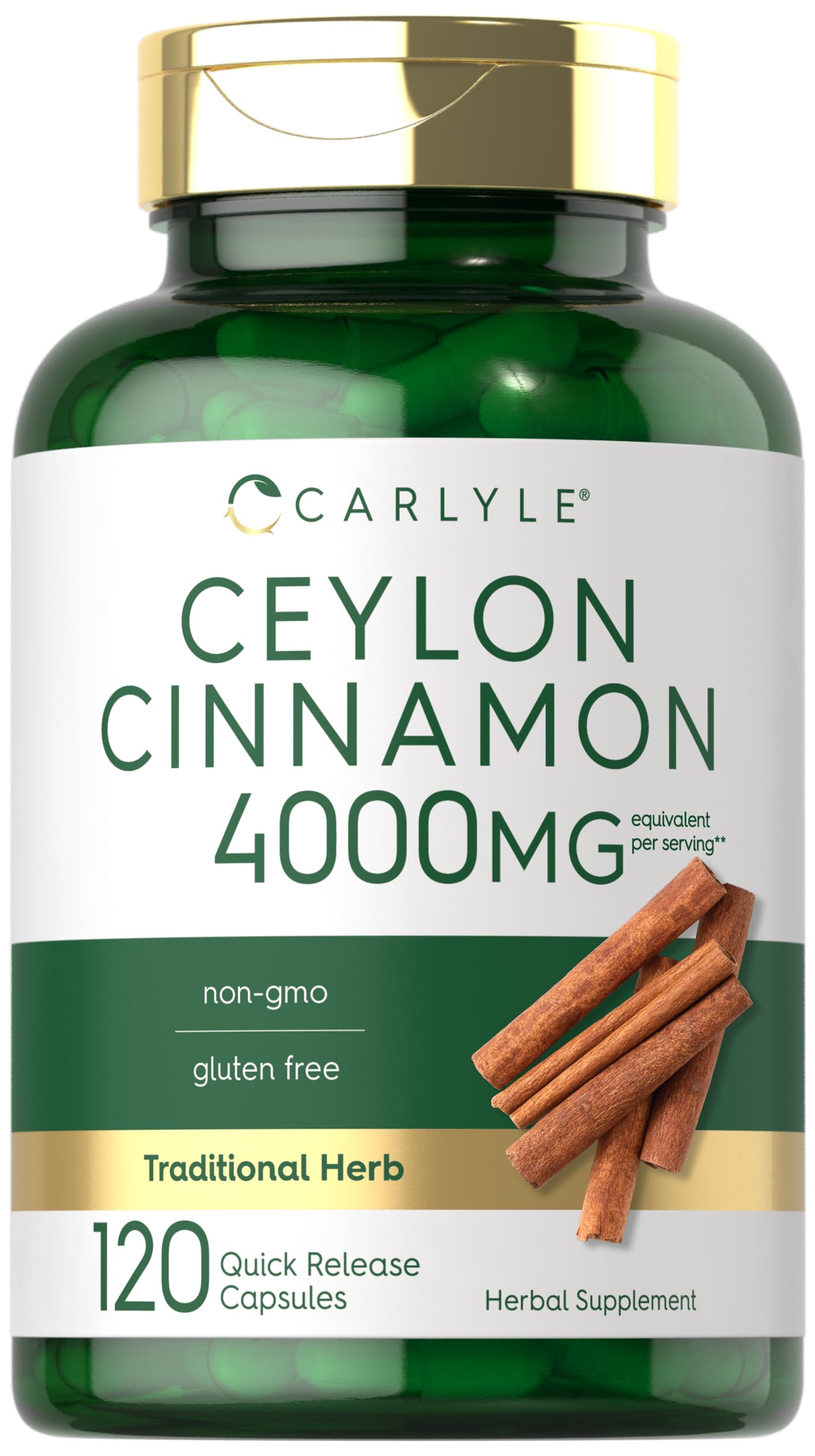 Carlyle Ceylon Cinnamon Capsules, 120 Count