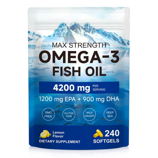 AIQIUSHA Omega-3 Fish Oil Supplements Softgels 240 Count