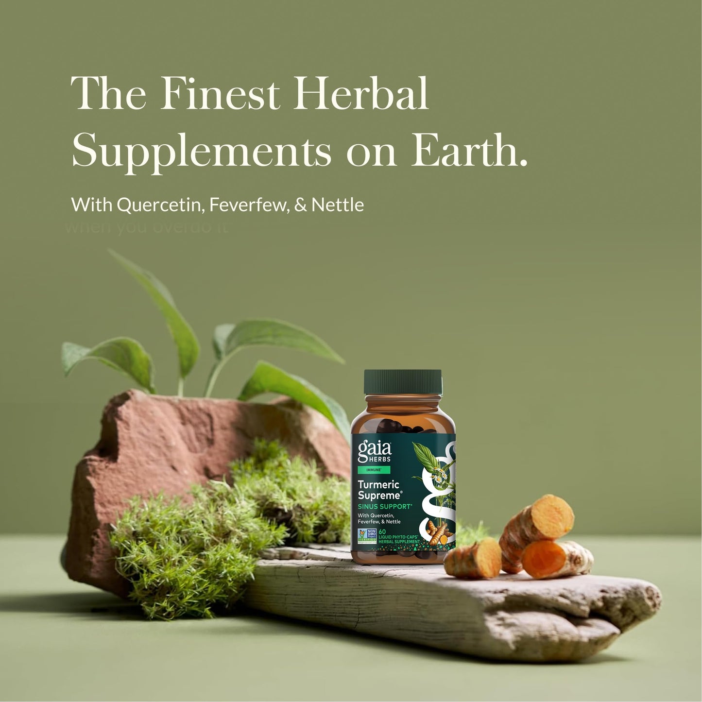 Gaia Herbs Turmeric Supreme Sinus Support Capsules, 60 Count