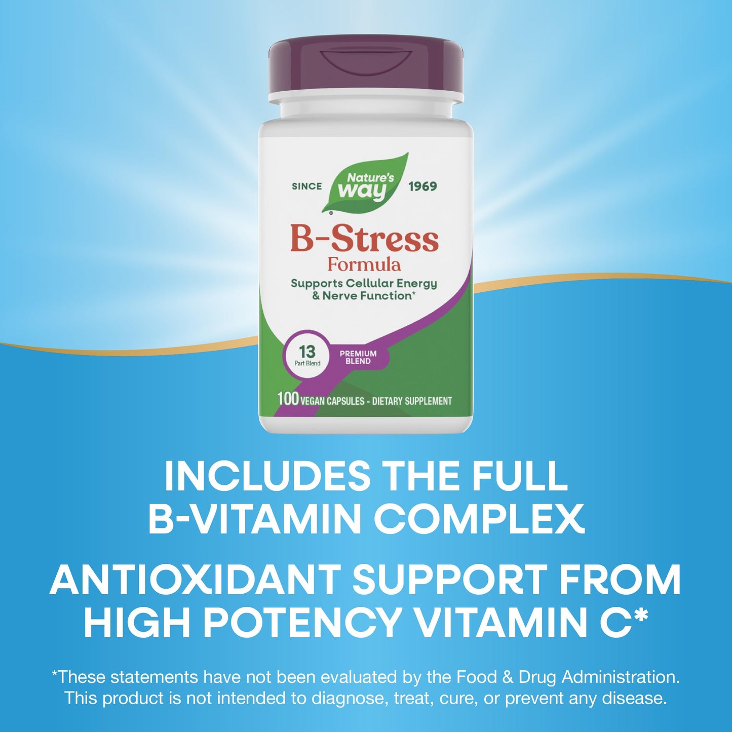 Nature's Way B-Stress Formula Capsules, 100 Count
