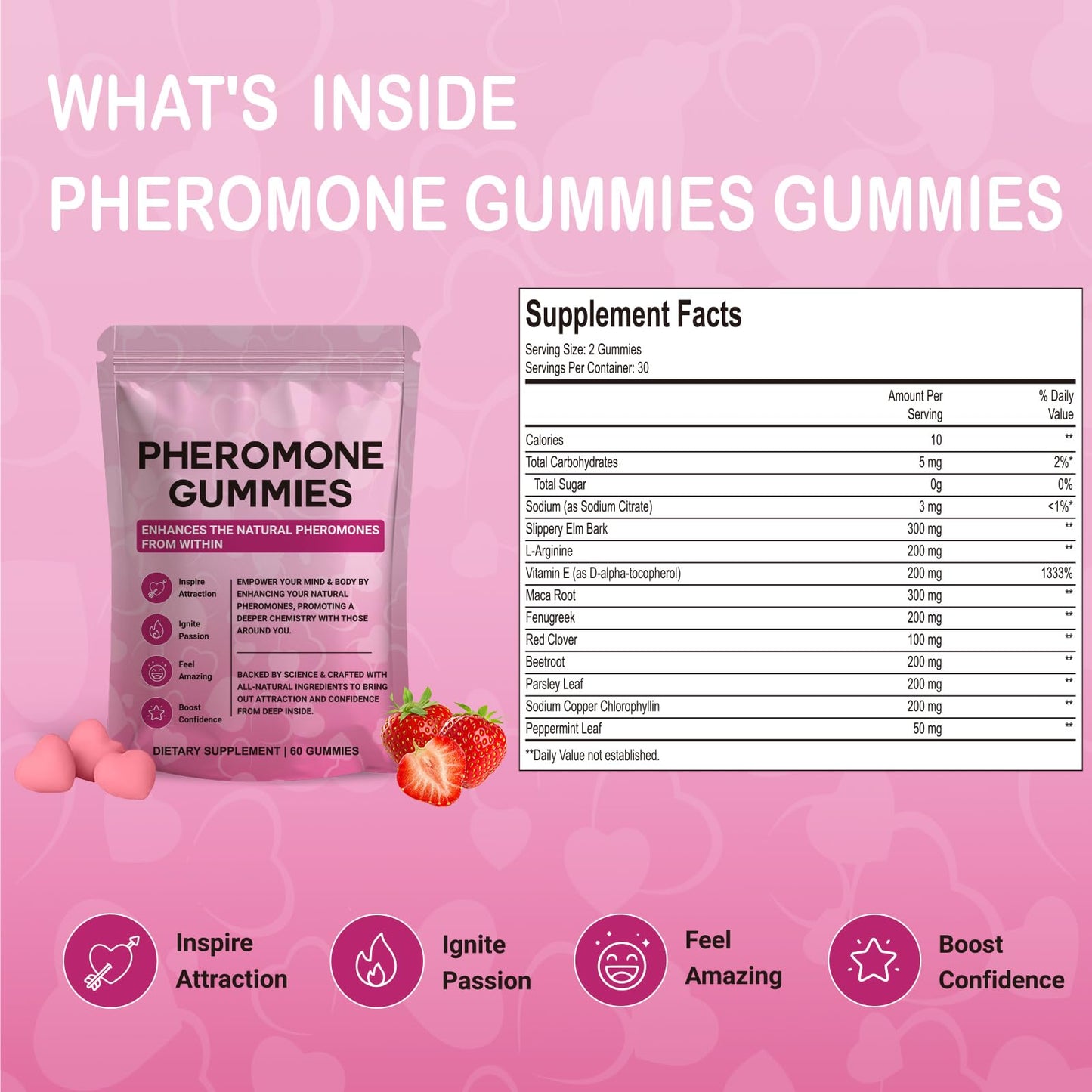 Yalei Pheromone Gummies for Women, Gummy, 60 Count