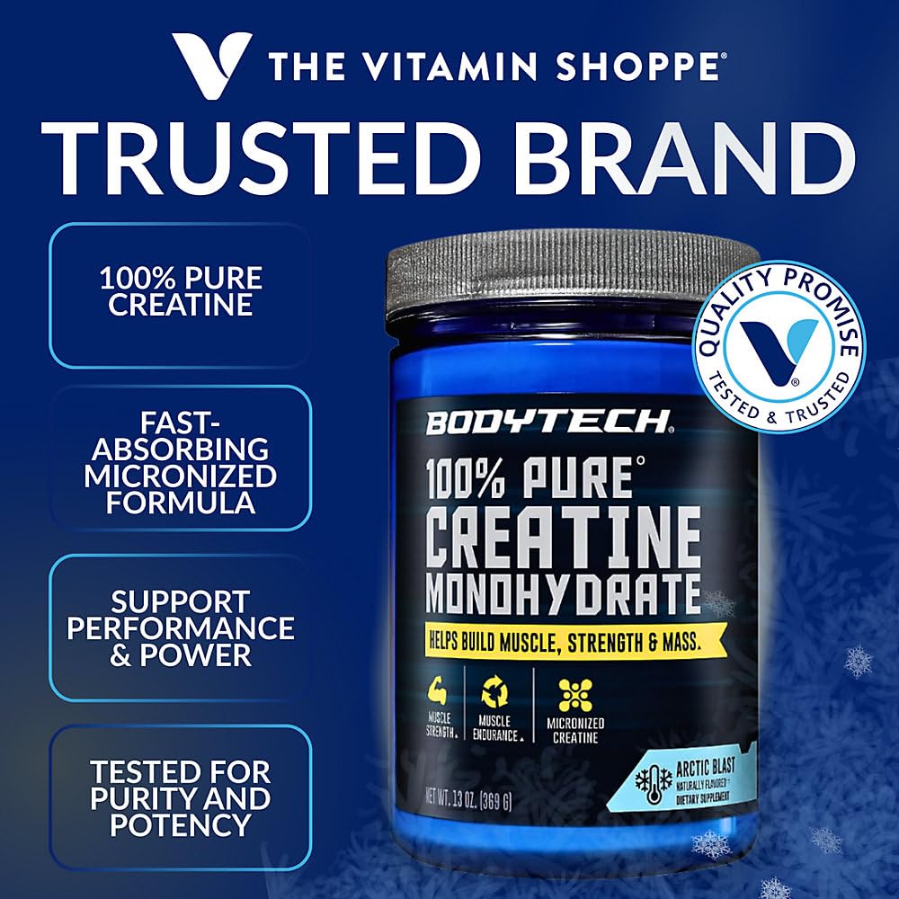 BodyTech Creatine Monohydrate Powder, 13 oz