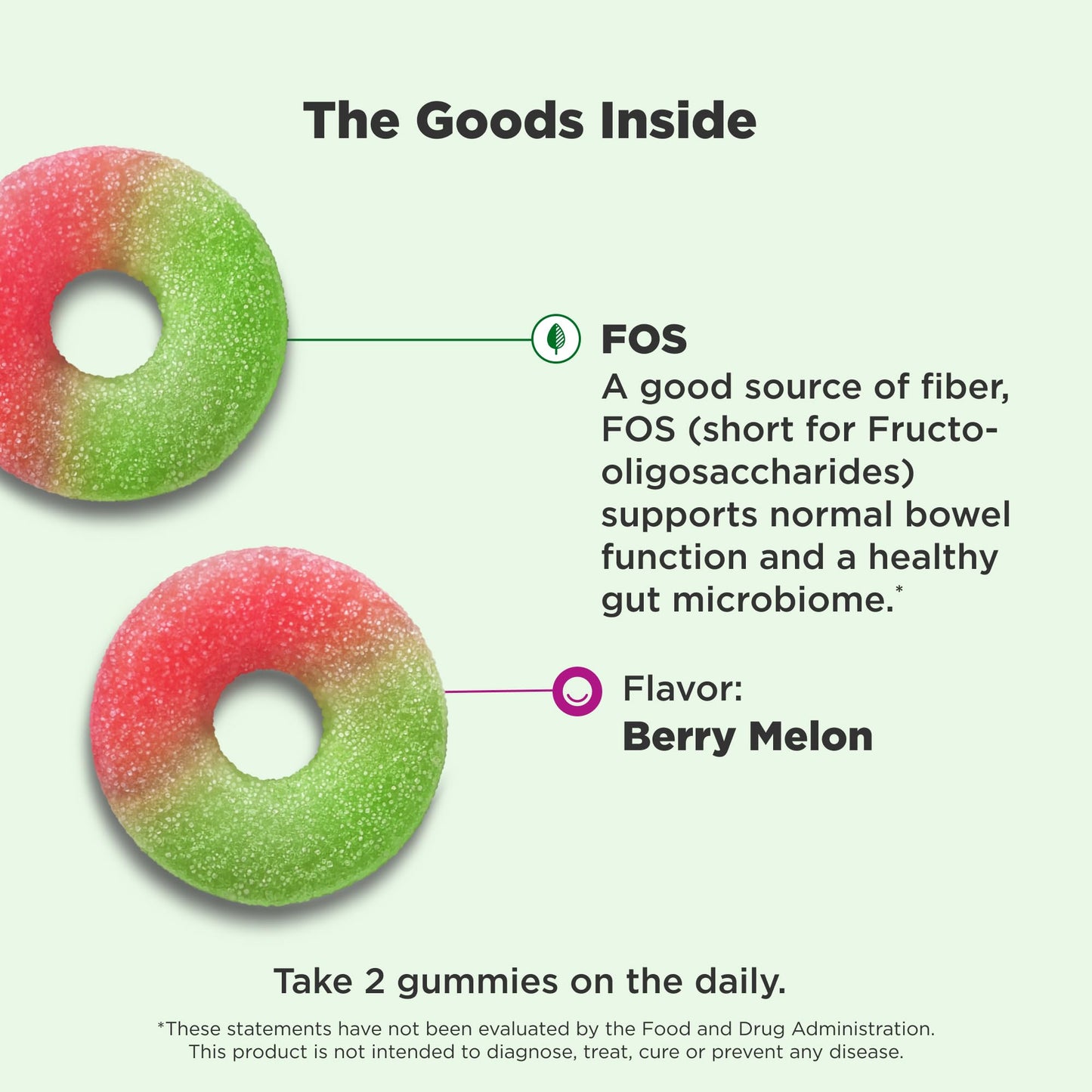 OLLY Fiber Gummy Rings Gummy 100 Count