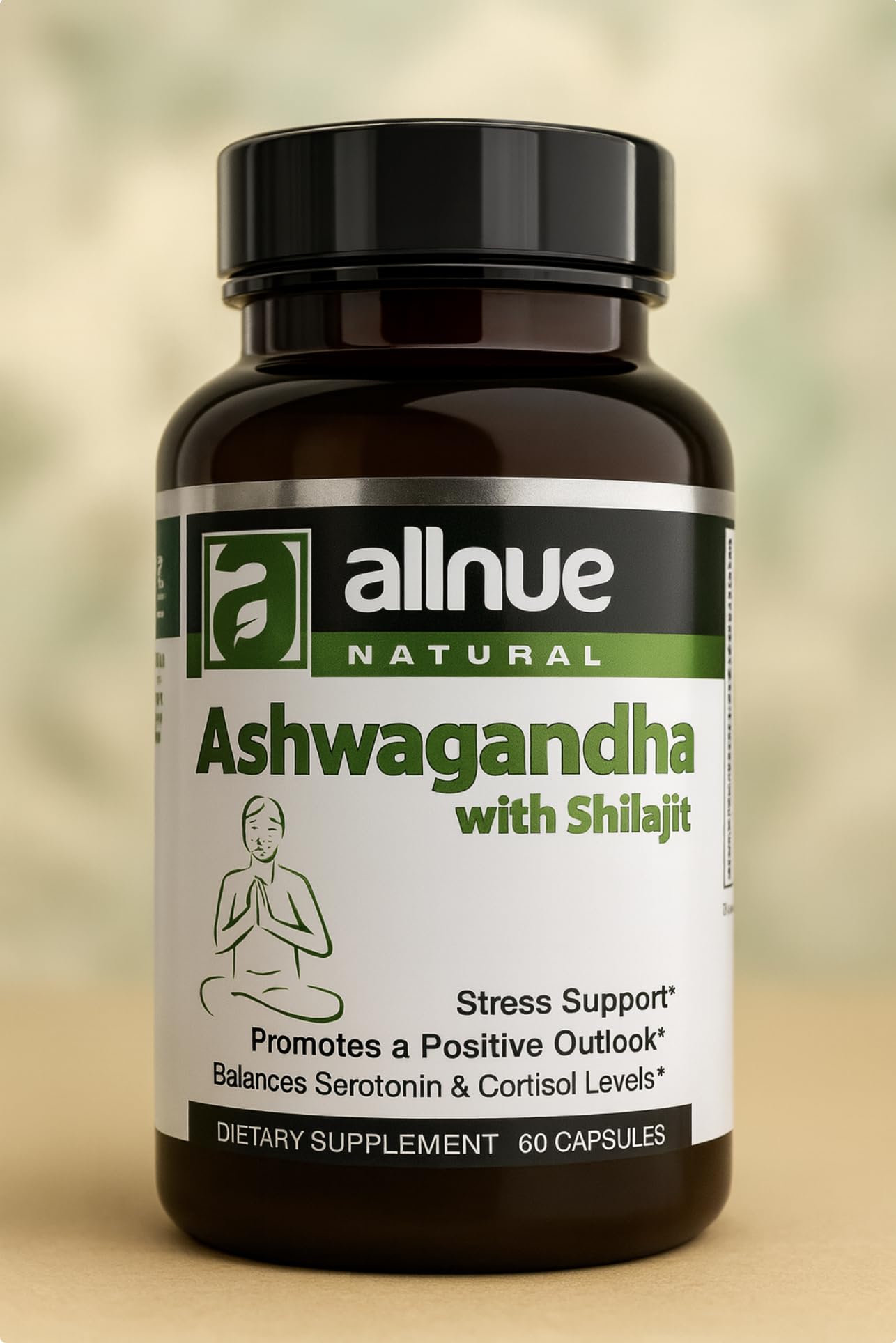 Generic Ashwagandha with Shilajit Natural Herbal Supplement Capsules, 60 Count