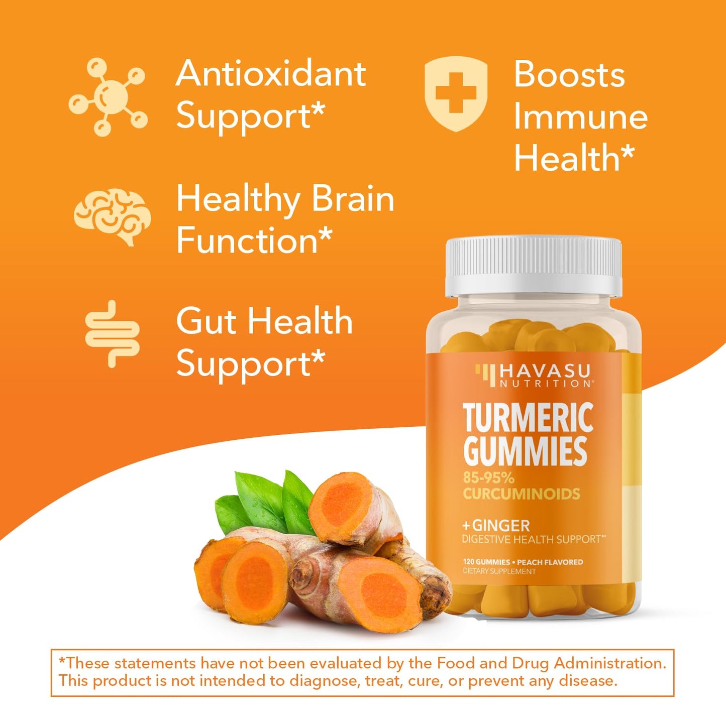 HAVASU NUTRITION Turmeric Gummies 120 Count