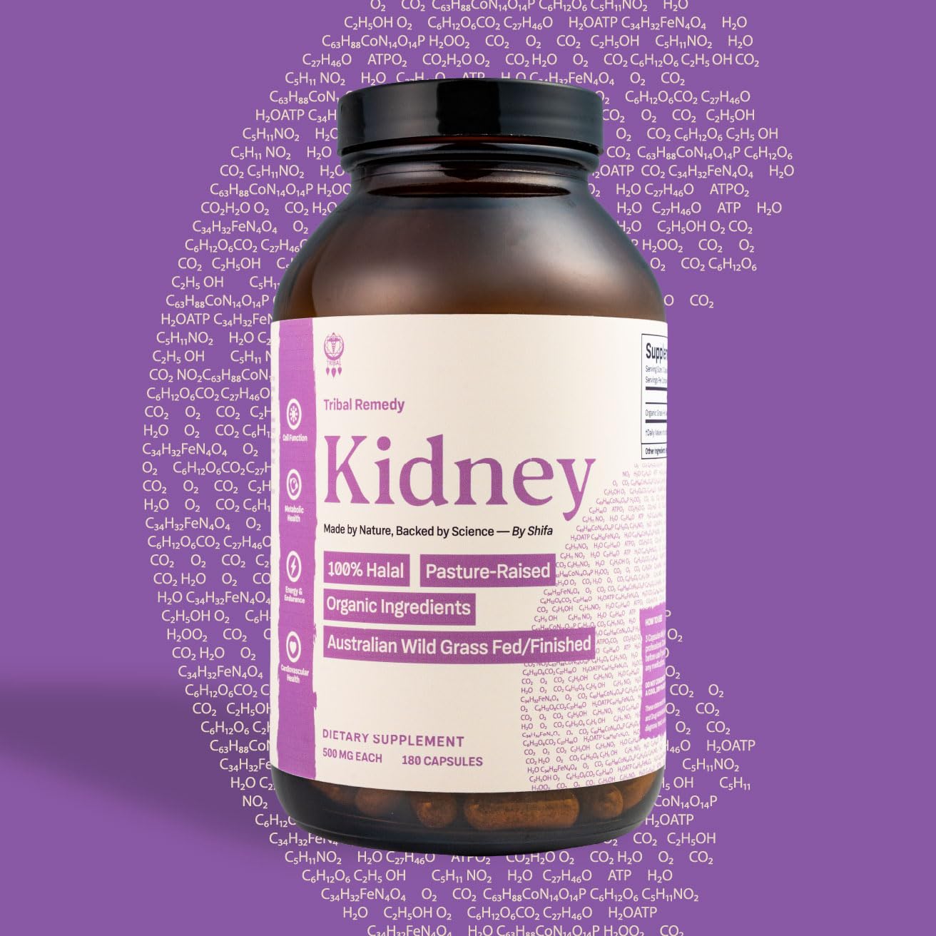 Tribal Remedy Pure Australian Beef Kidney Supplement Capsules 90 Count