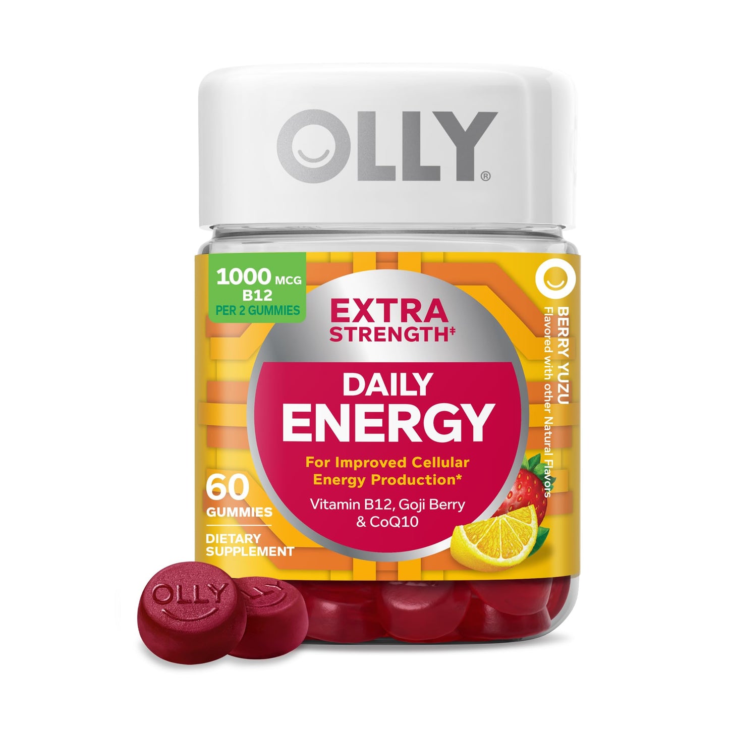 OLLY Extra Strength Daily Energy Gummy 60 Count