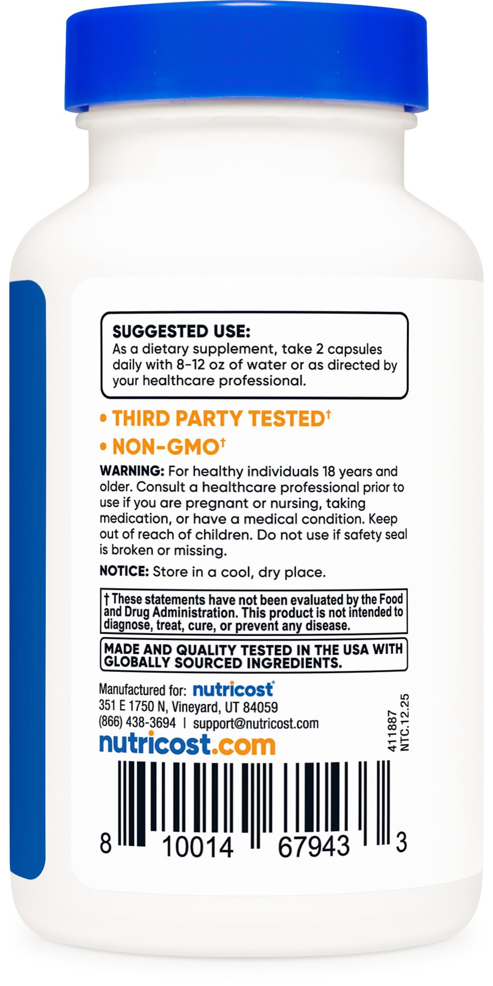 Nutricost Multivitamin for Men Capsule 120 Count