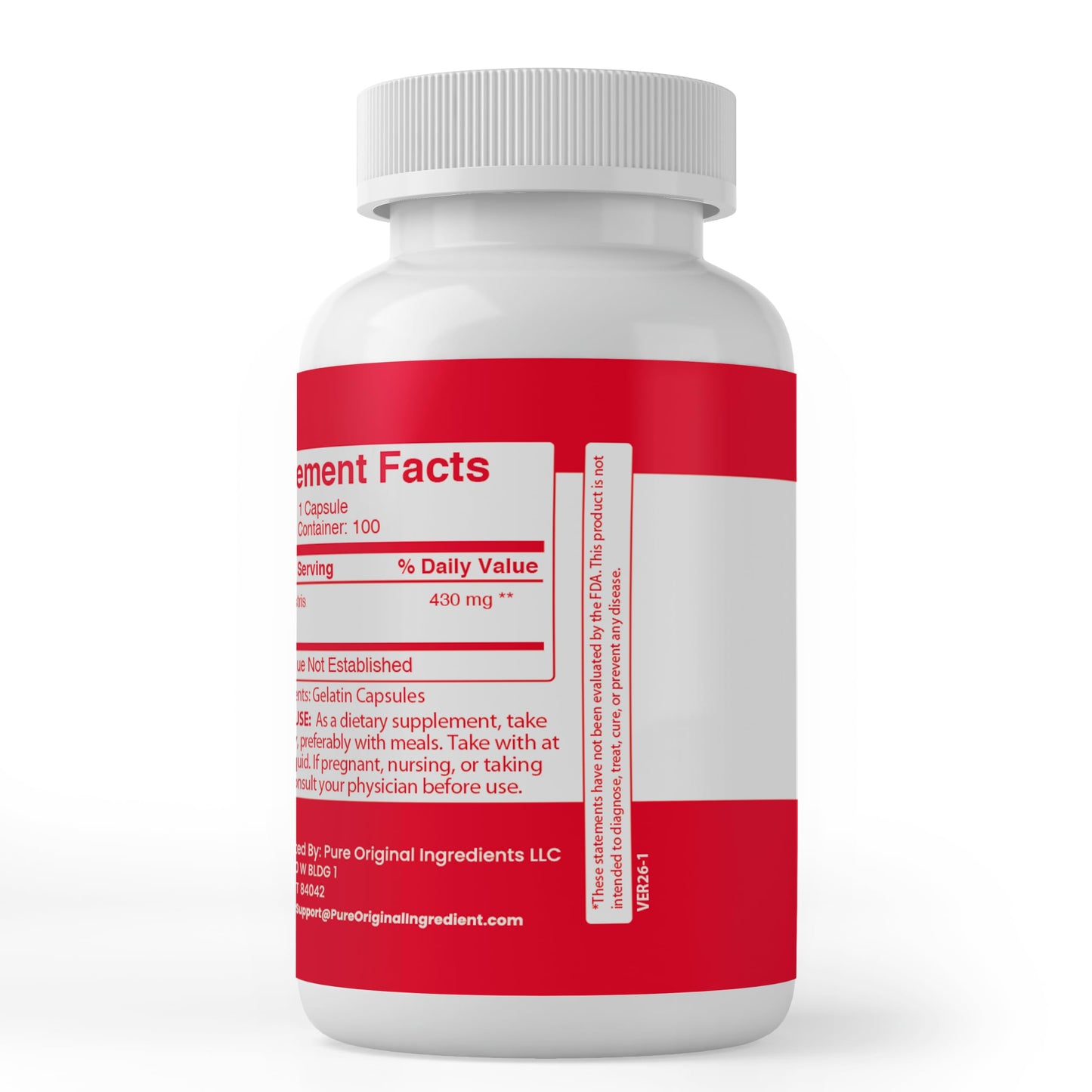 PURE ORIGINAL INGREDIENTS Tribulus Terrestris Capsules 100