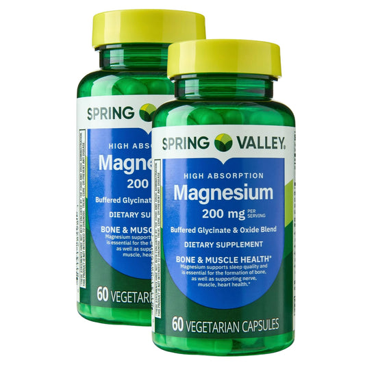 KP+ Magnesium 200 mg Sleep Support, Bone & Muscle Health, 120 Capsules