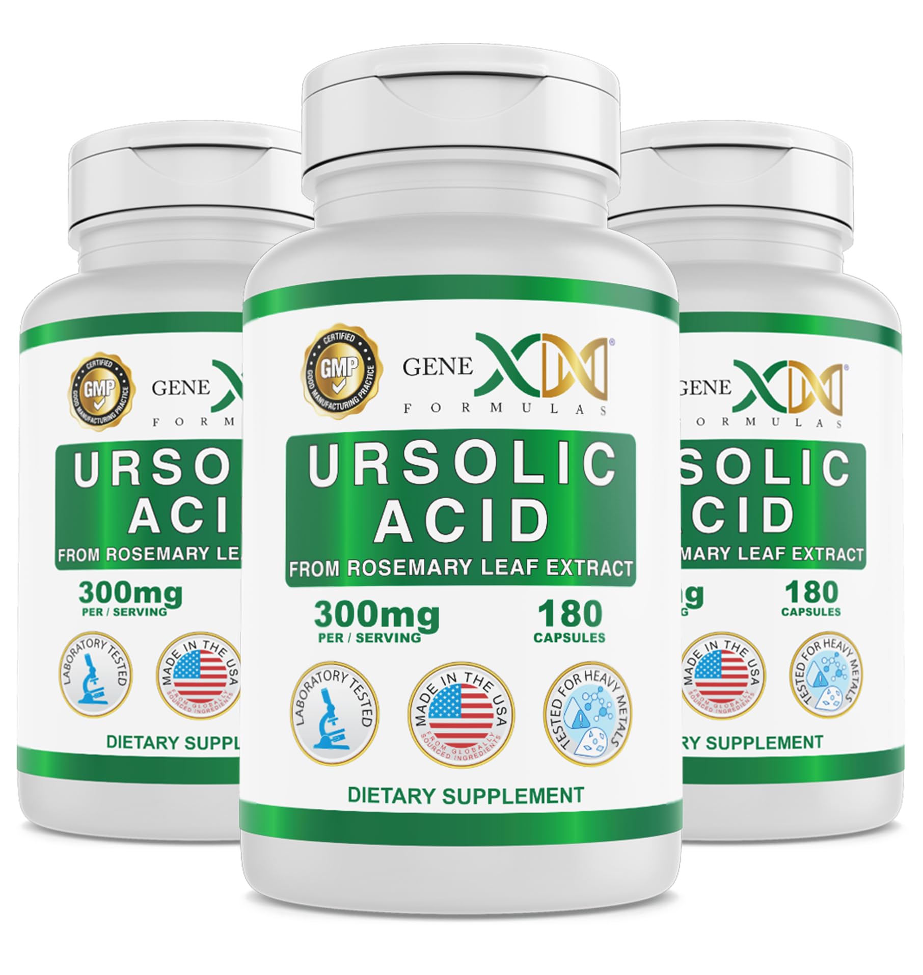 Genex Formulas Ursolic Acid 300mg Capsule, 540 Capsules
