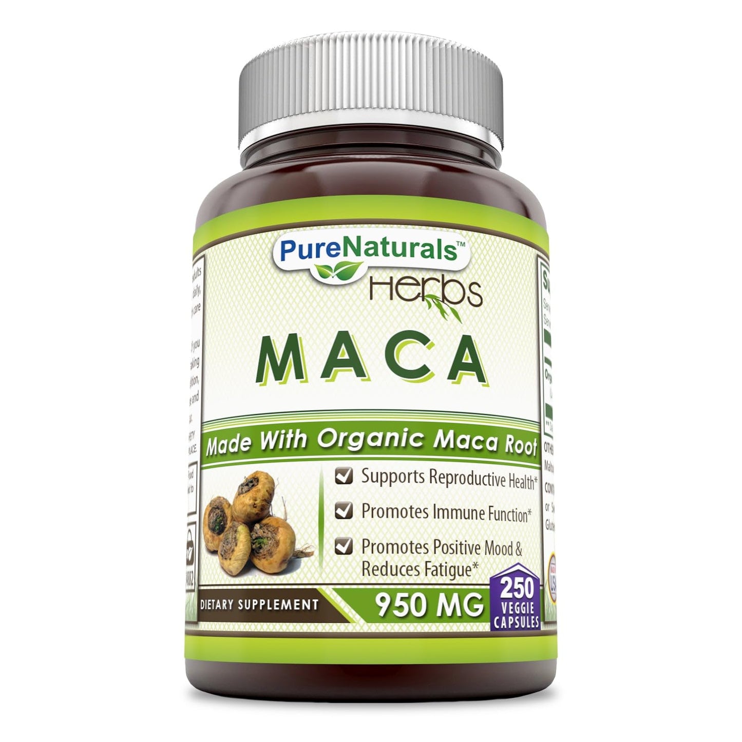 Pure Naturals Maca 950 mg Capsules, 250 Count