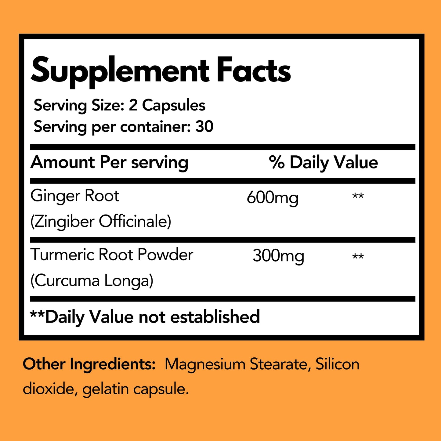 Arymar Ginger Turmeric Supplement Capsules 120 Capsules