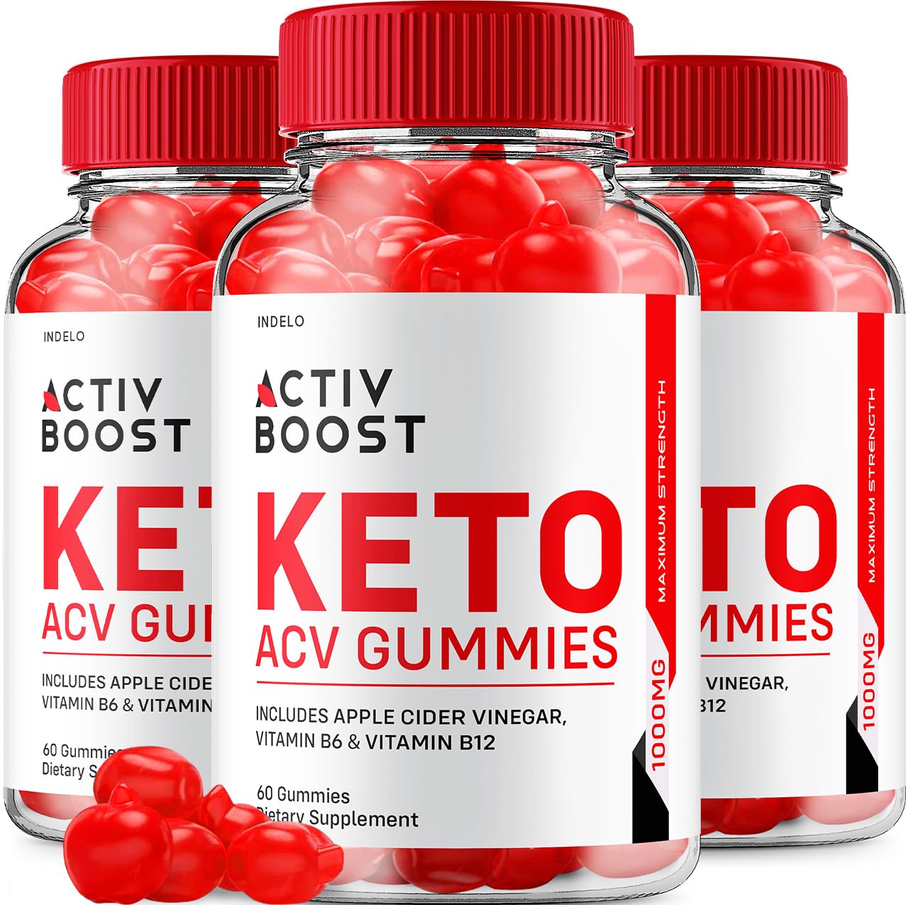 Indelo Activ Boost Keto ACV Gummies 180 Gummies