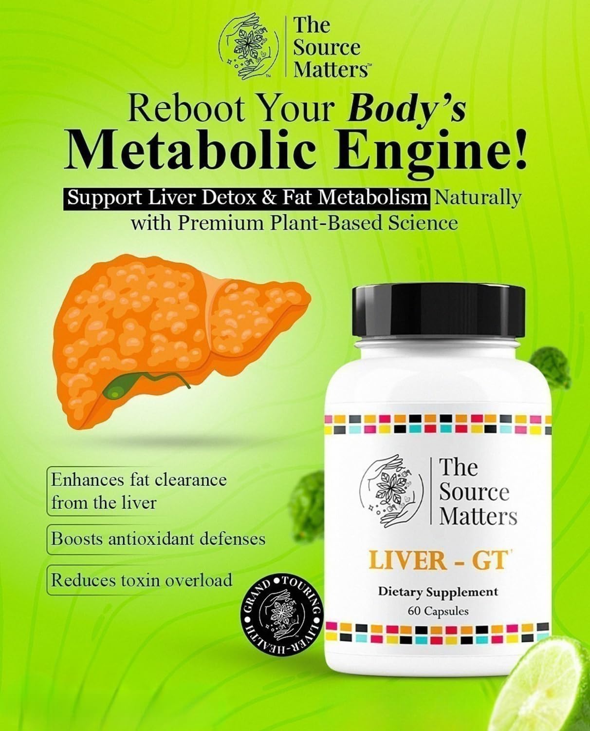 THE SOURCE MATTERS Liver-GT Dietary Supplement Capsule 60 Count