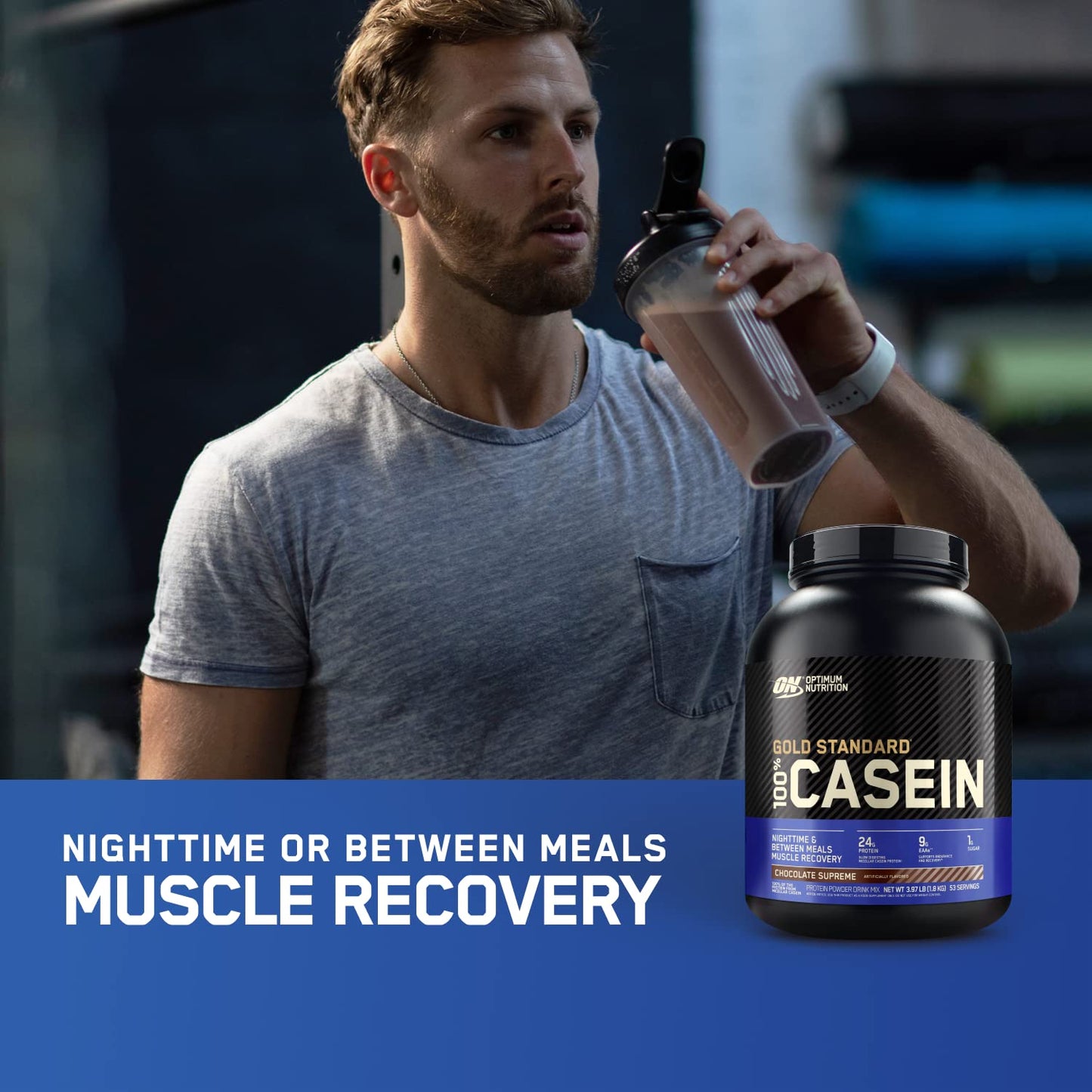 Optimum Nutrition Casein Powder Chocolate Peanut Butter 4 Pound 64