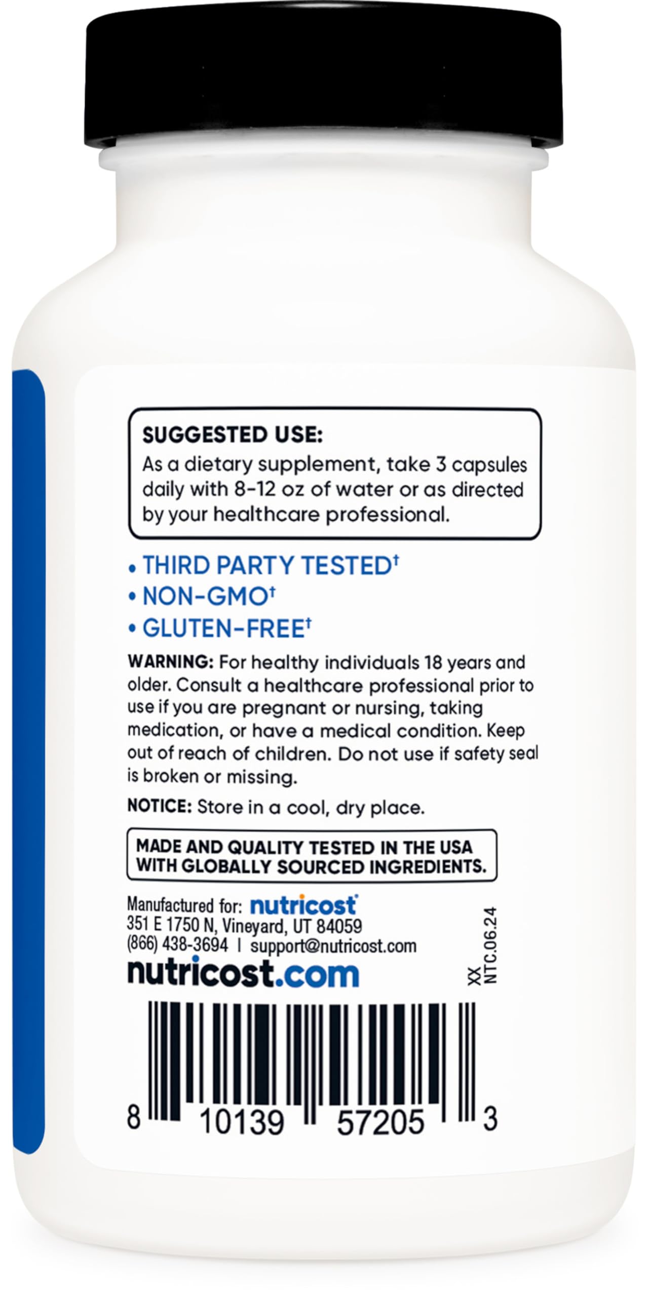Nutricost Nitric Oxide Booster Capsule 90 Count