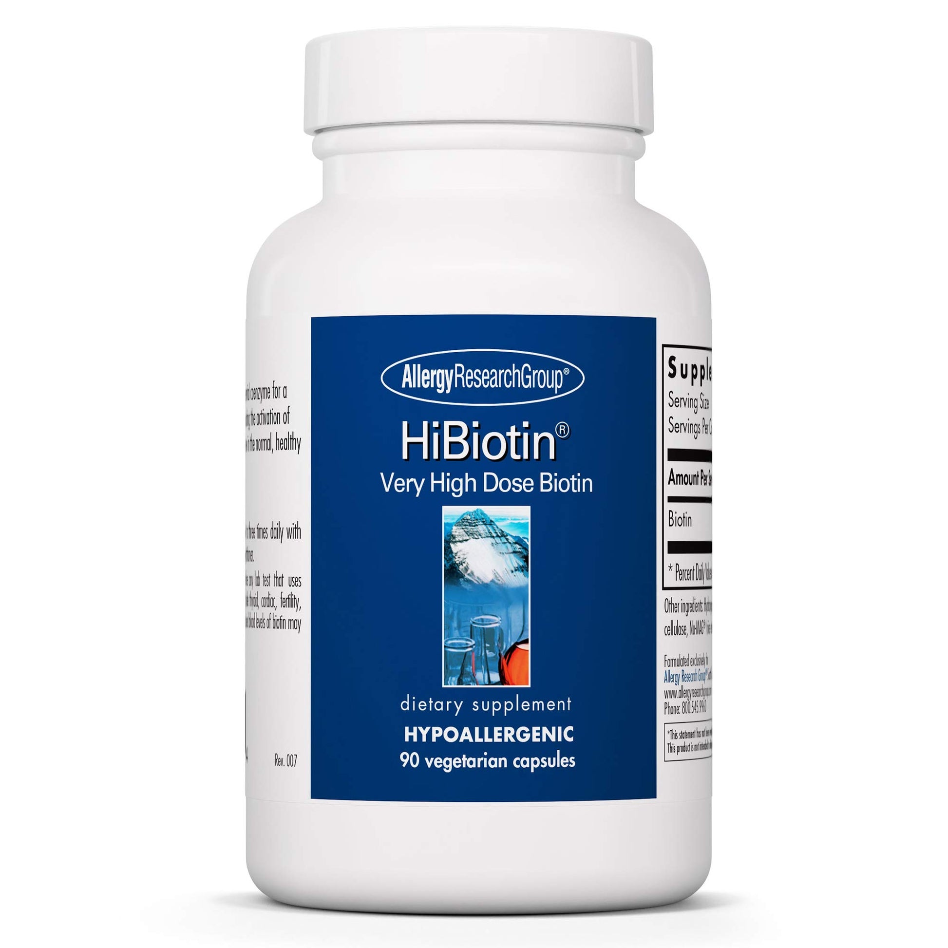 Allergy Research Group HiBiotin 100 mg Biotin Capsule, 90 Count