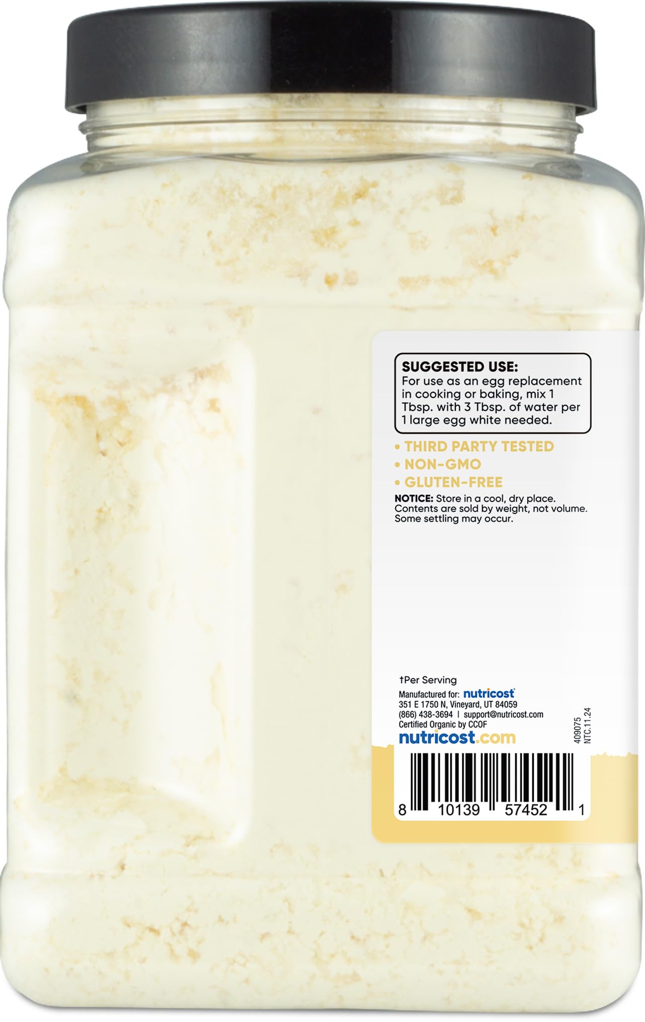 Nutricost Pantry Organic Egg White Protein Powder 16.2 oz