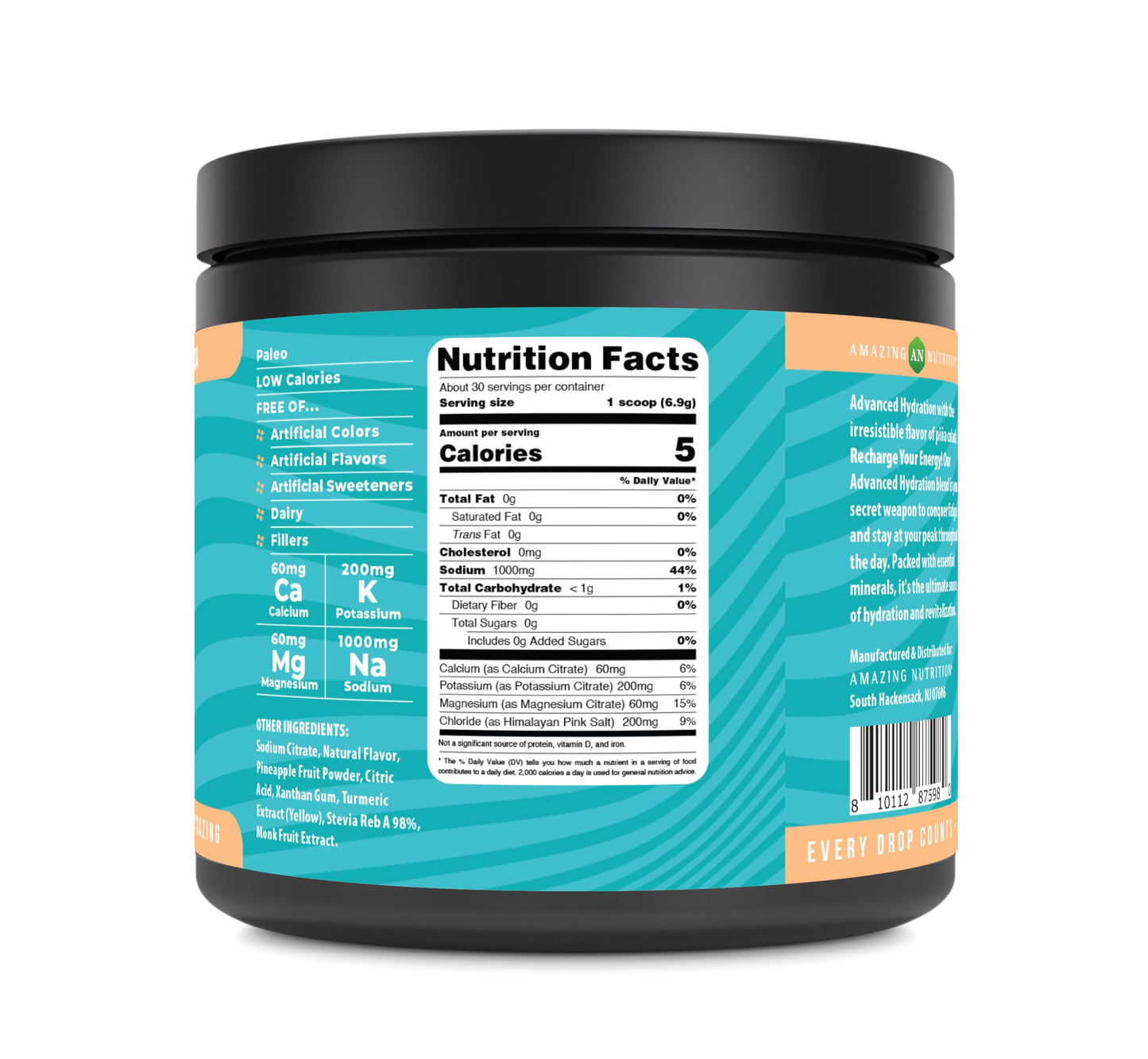 Amazing Nutrition Advanced Hydration Electrolyte Powder 7.5 Ounce