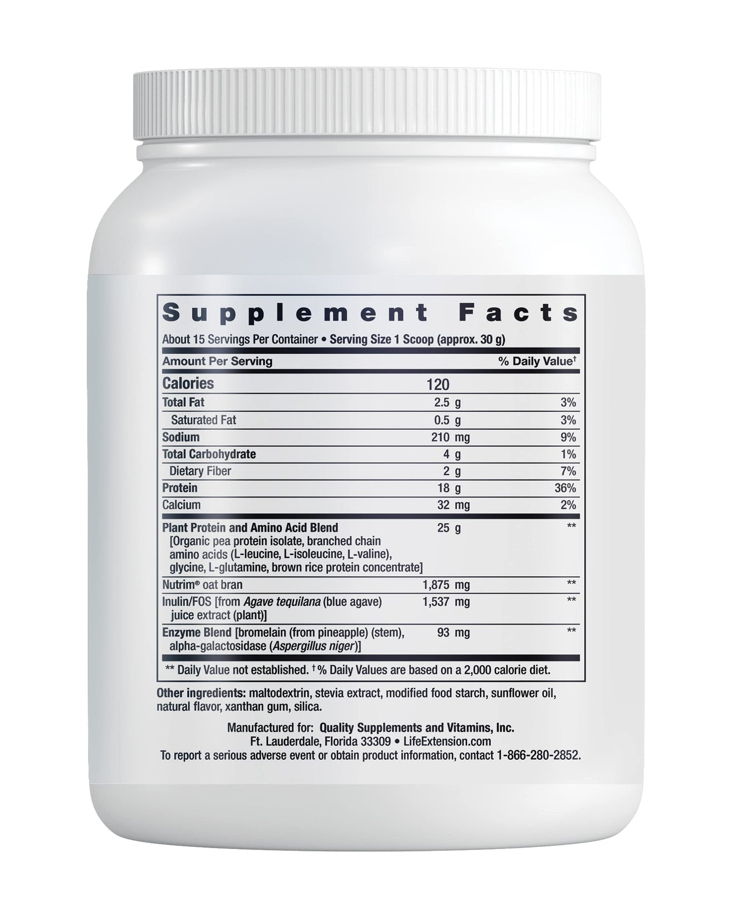 Life Extension Wellness Code Plant Protein Complete & Amino Acid Complex (Vanilla) Plant-Based Protein Powder, 15.87 oz