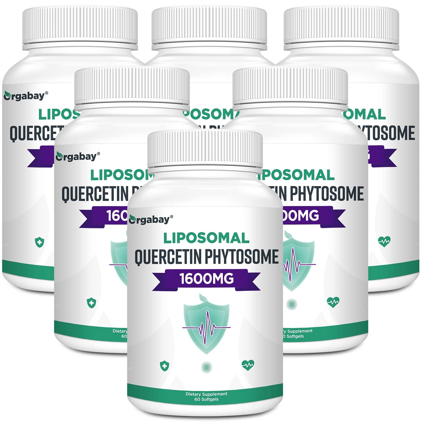 Orgabay Liposomal Quercetin Phytosome 1600 mg Softgels, 360 Softgels