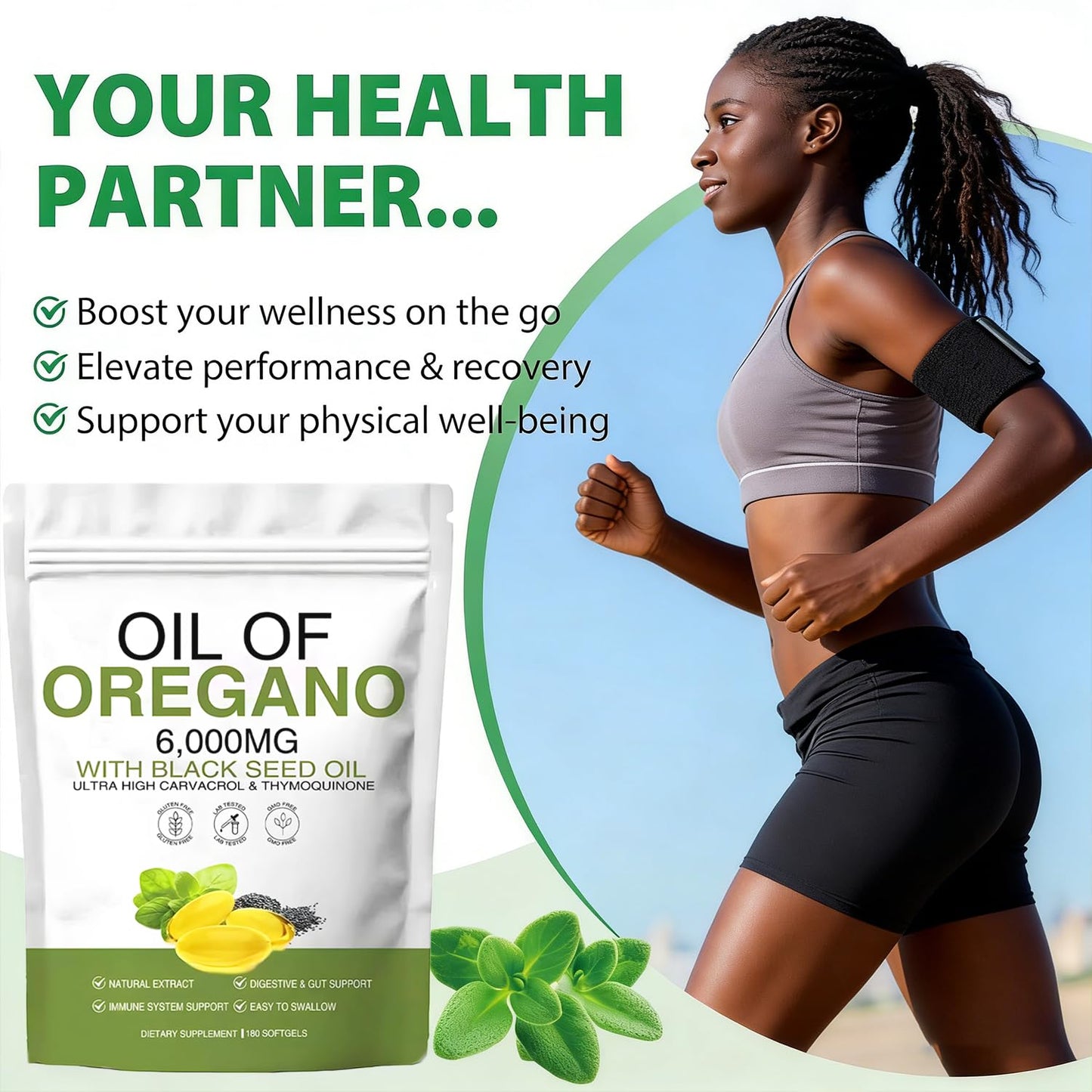 FW ZONE Oil of Oregano Supplement Capsules 360 Count