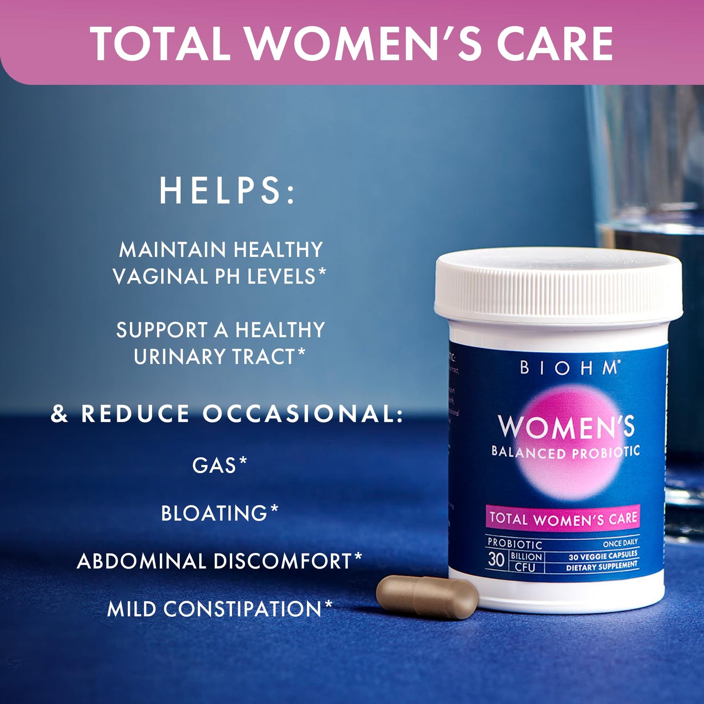 BIOHM Probiotics for Women, 30 Billion CFU, 9 Strains, 30 Capsules