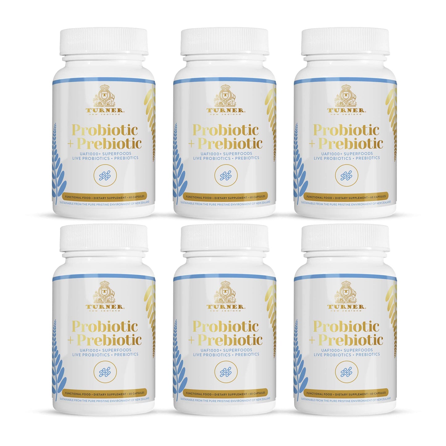 TURNER Probiotic+Prebiotic, 18 Bacteria Strains, 60 Billion CFU, UAF1000+ Super Antioxidant Softgels, 540 Count