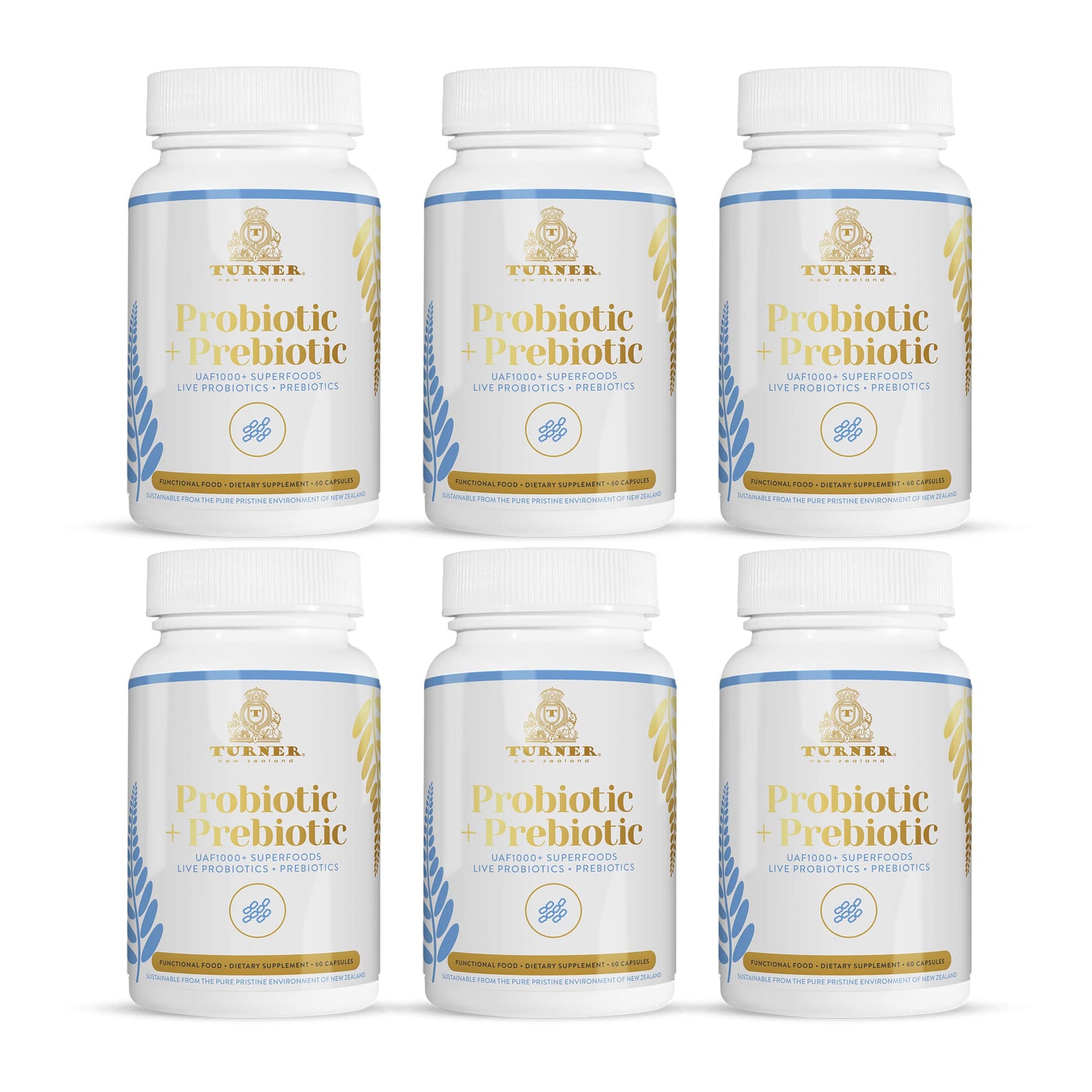 TURNER Probiotic+Prebiotic, 18 Bacteria Strains, 60 Billion CFU, UAF1000+ Super Antioxidant Softgels, 540 Count