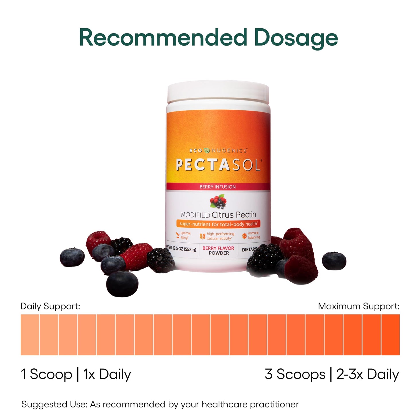 EcoNugenics PectaSol Modified Citrus Pectin Powder 19.5 oz
