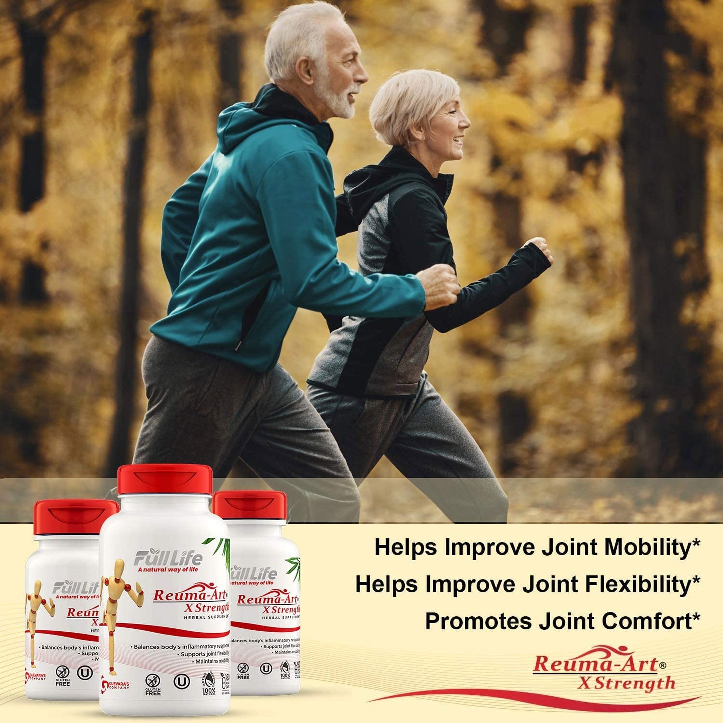 Full Life Reuma Art X Strength 400 mg Herbal Supplements Capsule, 90 Veggie Capsules