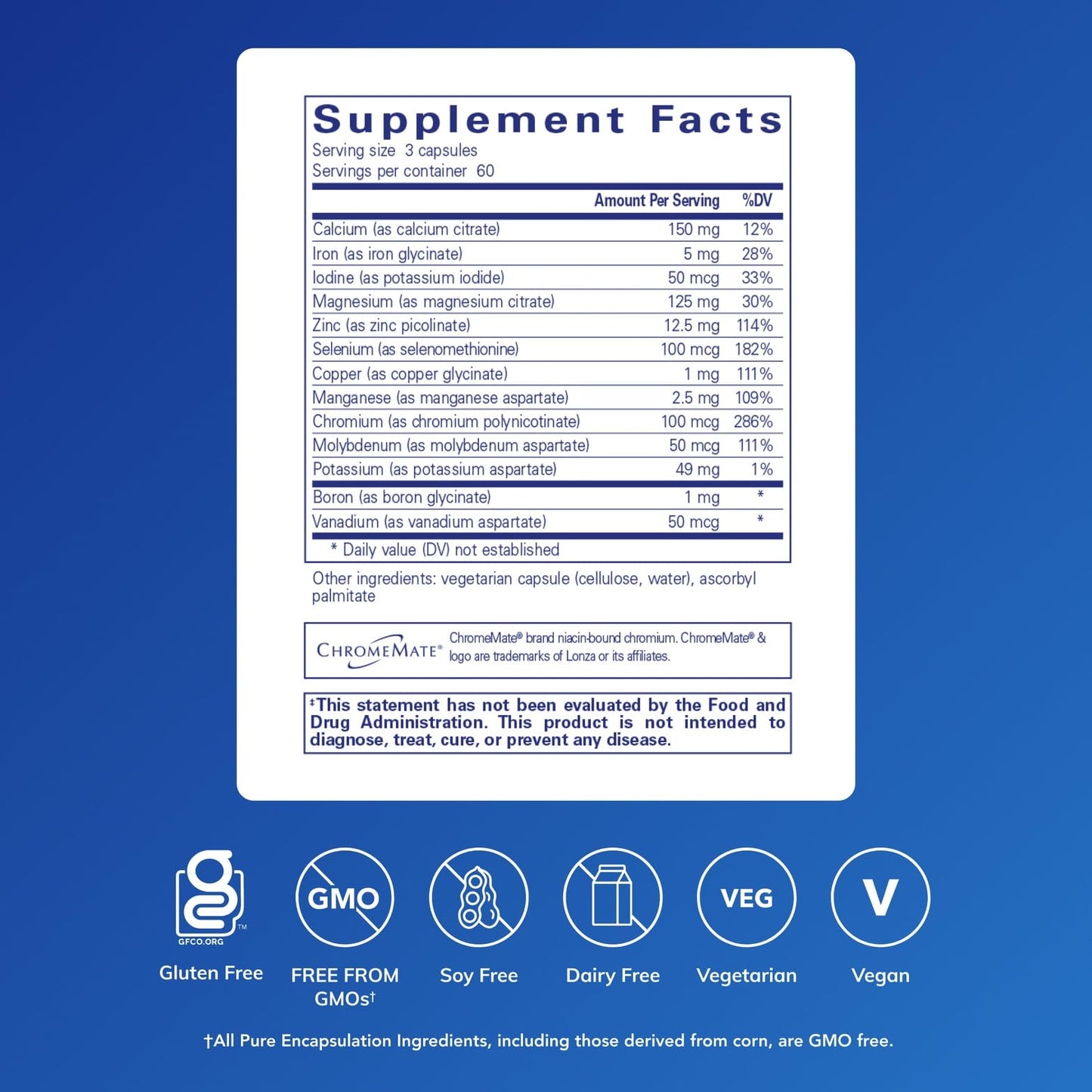 Pure Encapsulations Mineral 650 Capsules 180 Count