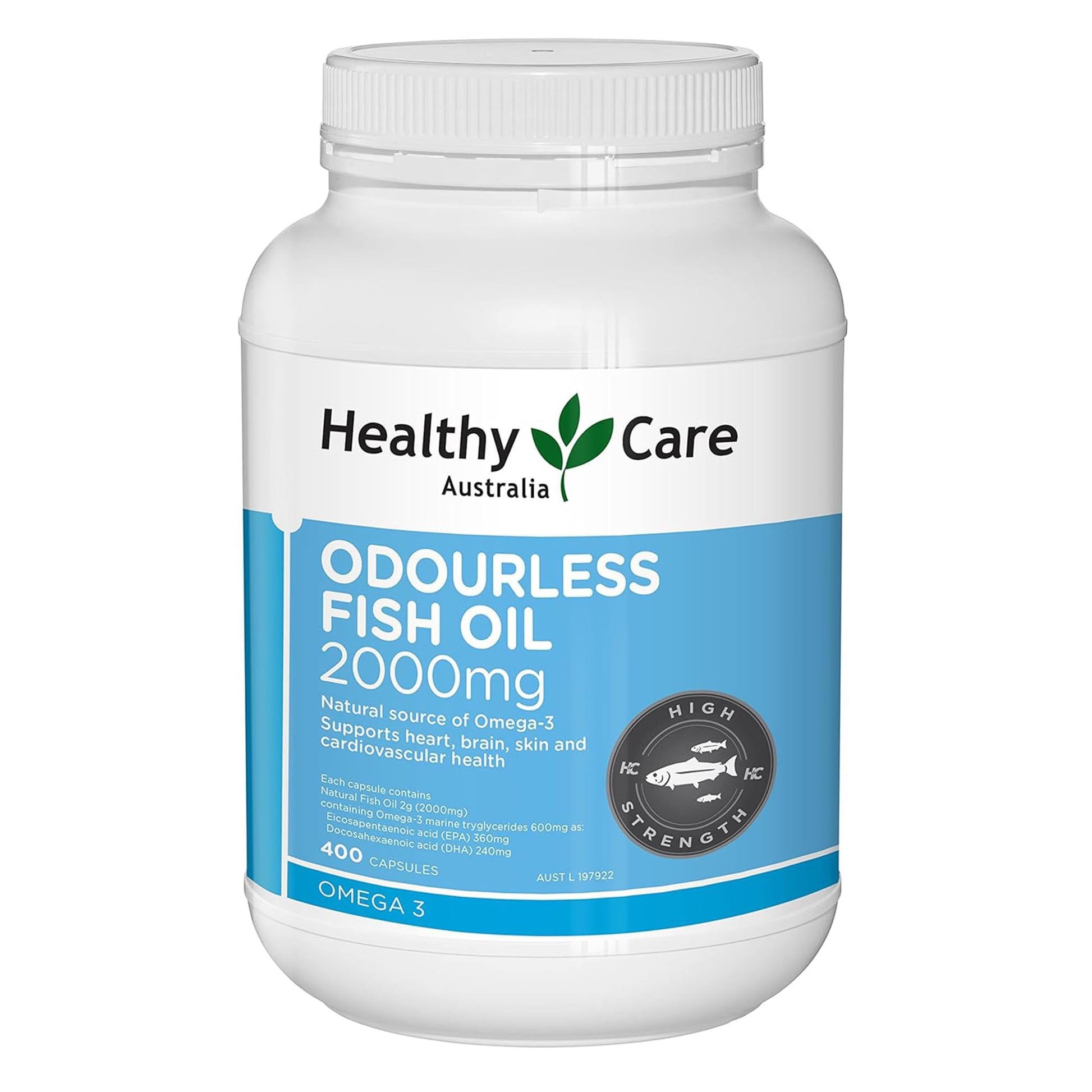 Healthy Care Odourless Fish Oil 2000mg Capsule 1